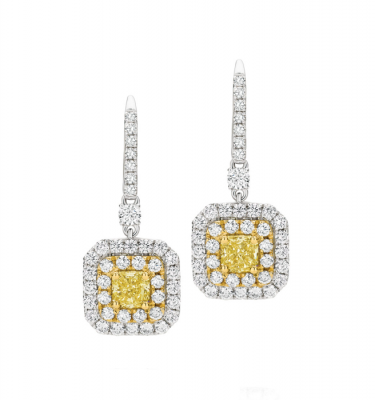 Citrine and White Sapphire Earrings