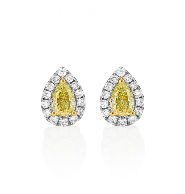 Fancy Yellow Diamond Earrings