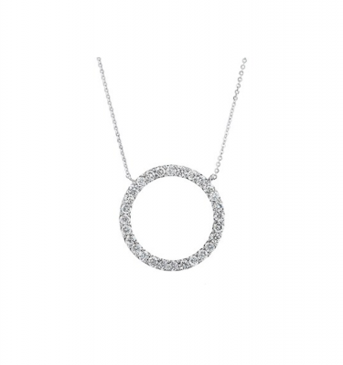 Circle Pendant With Diamonds