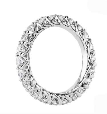 Tessere weave diamond eternity ring