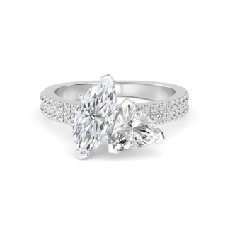 Marquise & Trillant Toi et Moi Diamond Ring