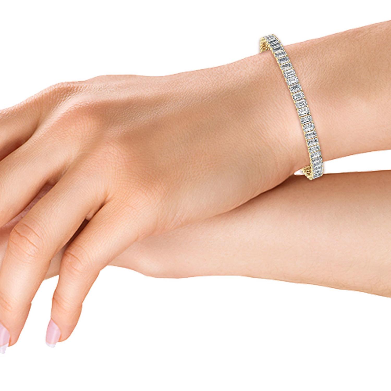 18K Yellow Gold Lab Grown Diamond BRACELET 16.50 ctw BR11430EM-0.30CT-7IN