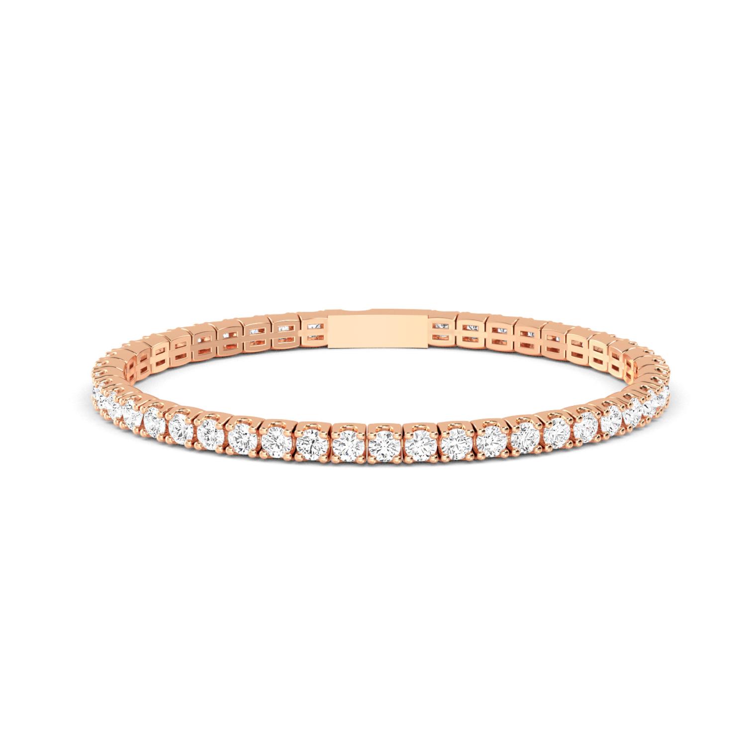 18K Rose Gold Lab Grown Diamond BRACELET 5.01 ctw BR20067-5-7IN