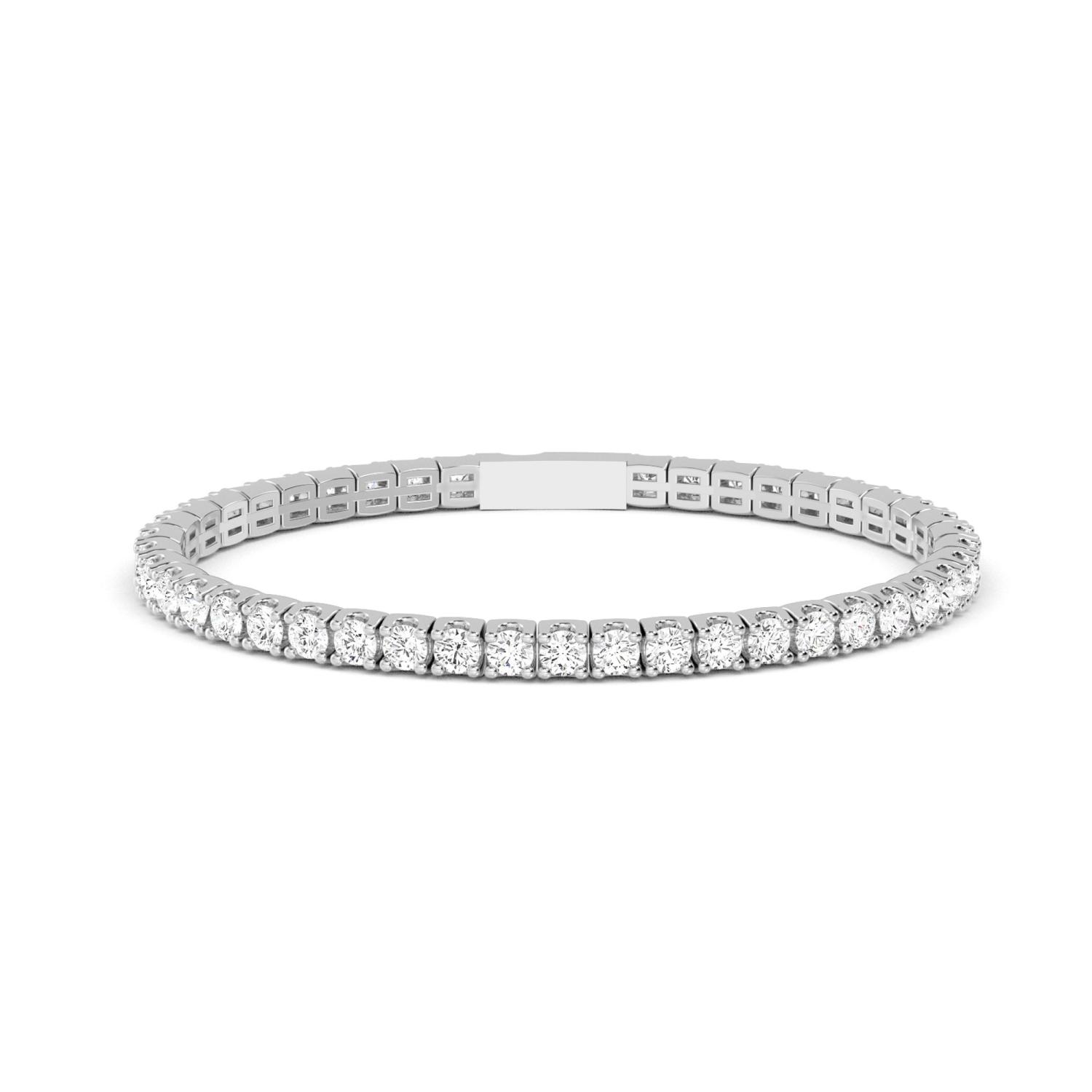 18K White Gold Lab Grown Diamond BRACELET 5.01 ctw BR20067-5-7IN