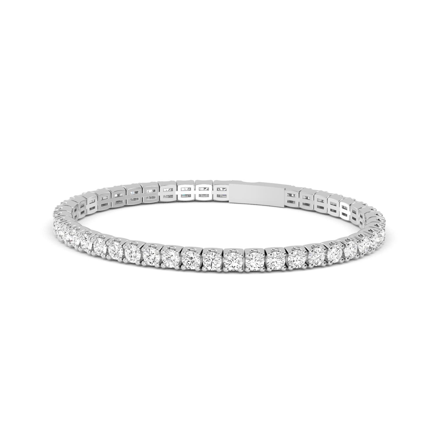 18K White Gold Lab Grown Diamond BRACELET 5.01 ctw BR20067-5-7IN