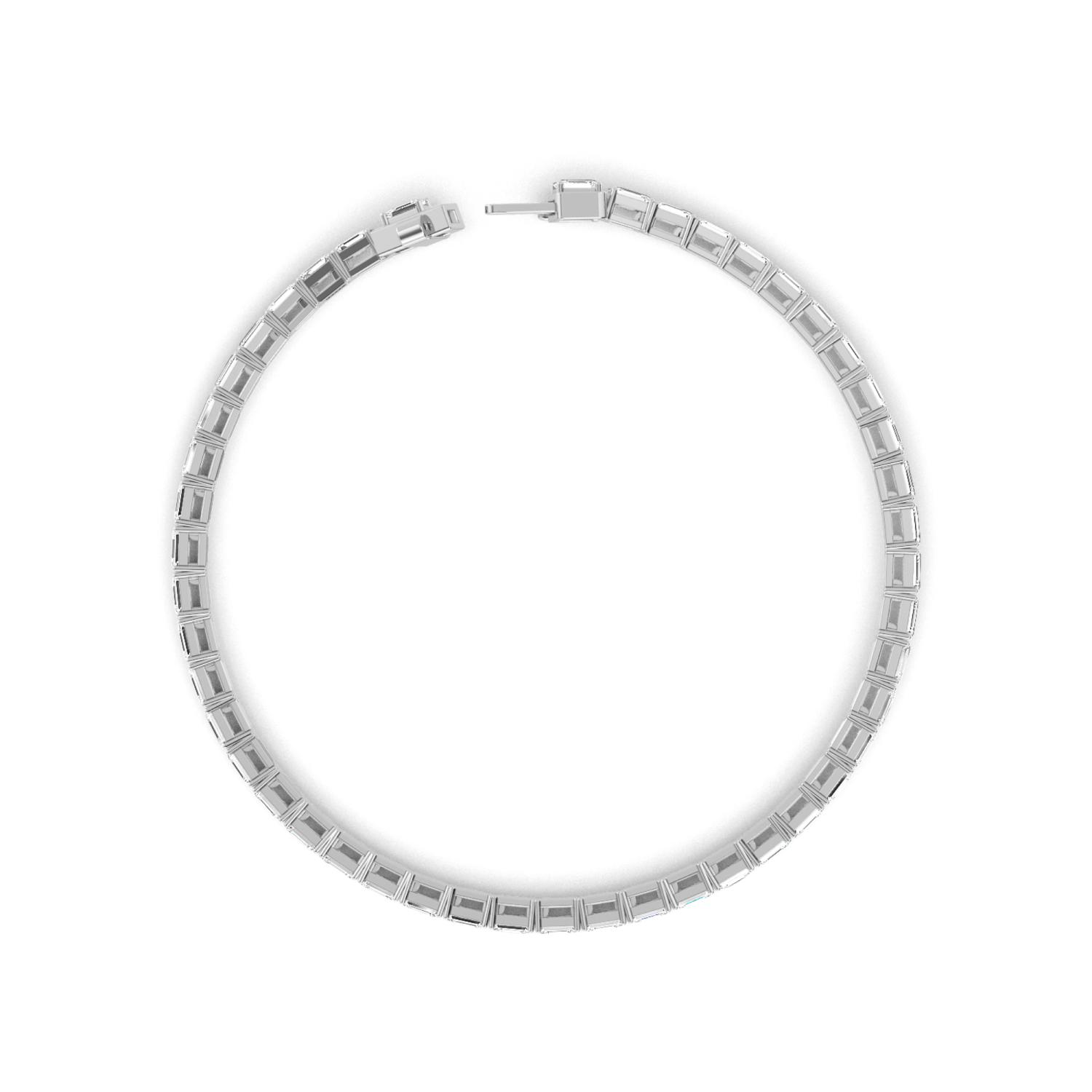 18K White Gold Lab Grown Diamond BRACELET 5.18 ctw BR20073EM-0.11CT-7IN