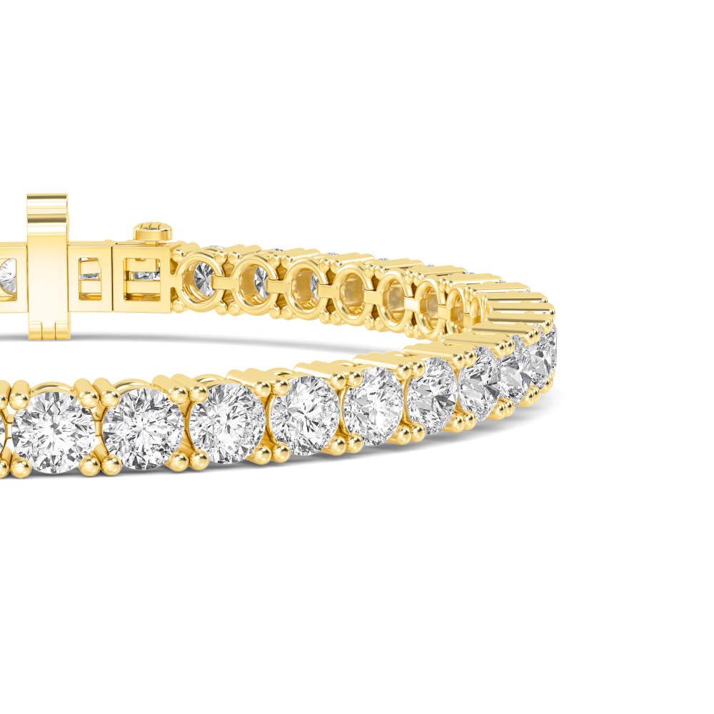 18K Yellow Gold Lab Grown Diamond Tennis Bracelet BR20227-3-7IN