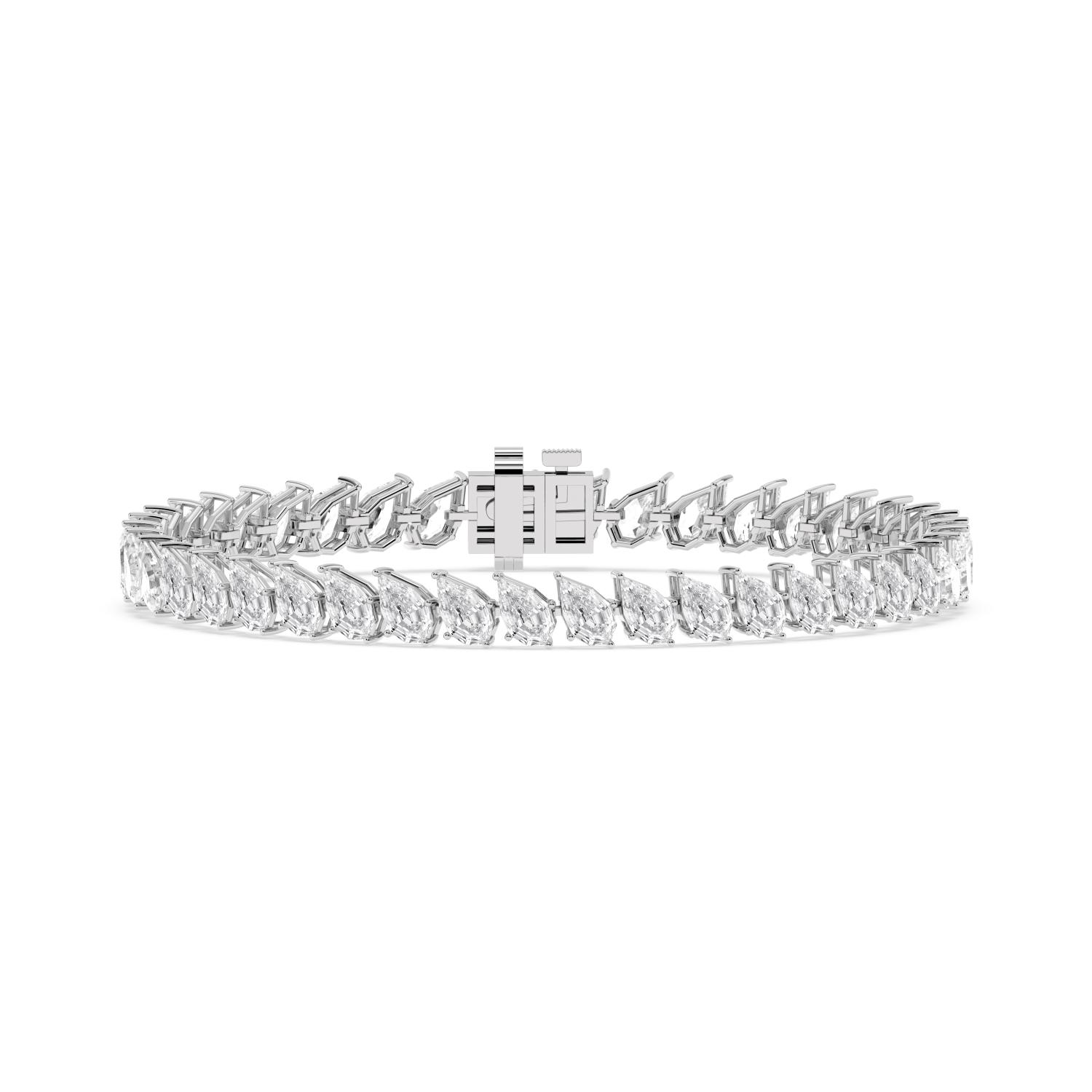 18K White Gold Lab Grown Diamond BRACELET 12.77 ctw BR20284SPE-0.30PT-7IN