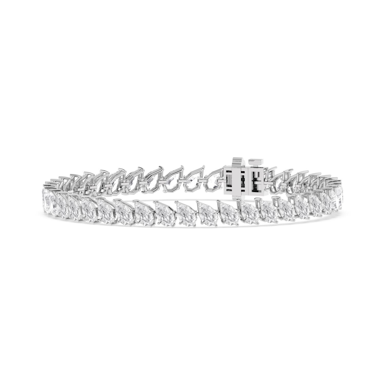 18K White Gold Lab Grown Diamond BRACELET 12.77 ctw BR20284SPE-0.30PT-7IN