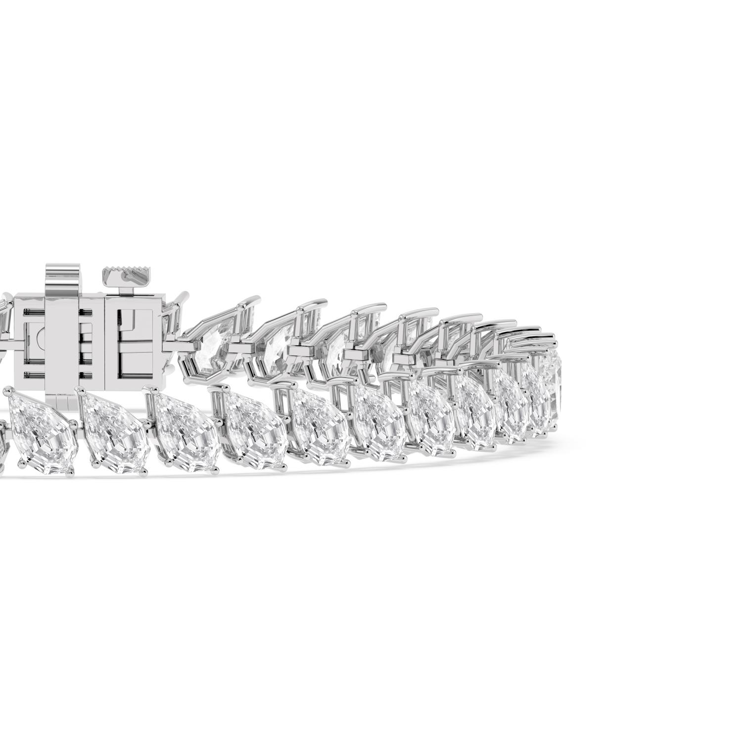 18K White Gold Lab Grown Diamond BRACELET 12.77 ctw BR20284SPE-0.30PT-7IN