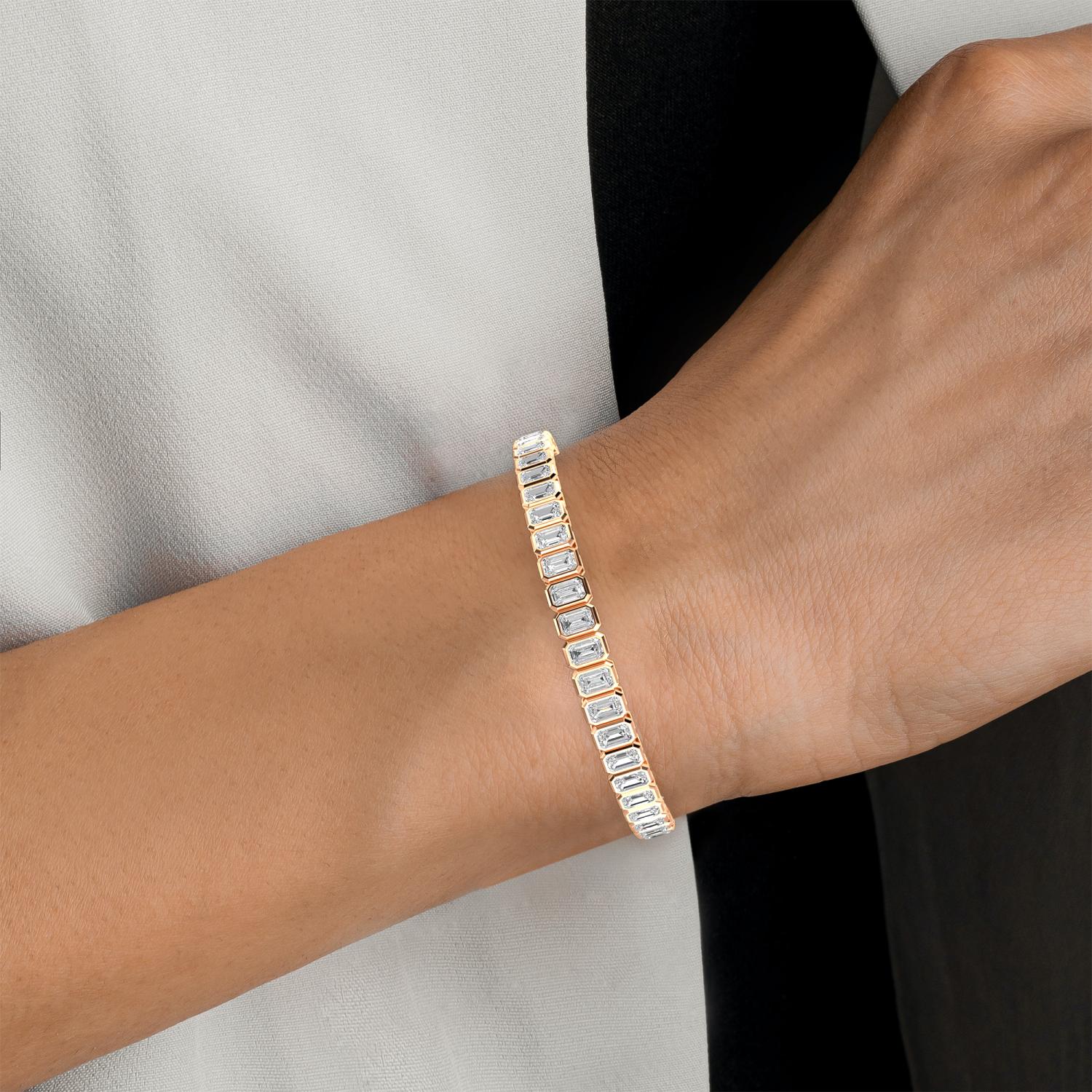18K Rose Gold Lab Grown Diamond BRACELET 5.98 ctw BR20362EM-0.11PT-7IN