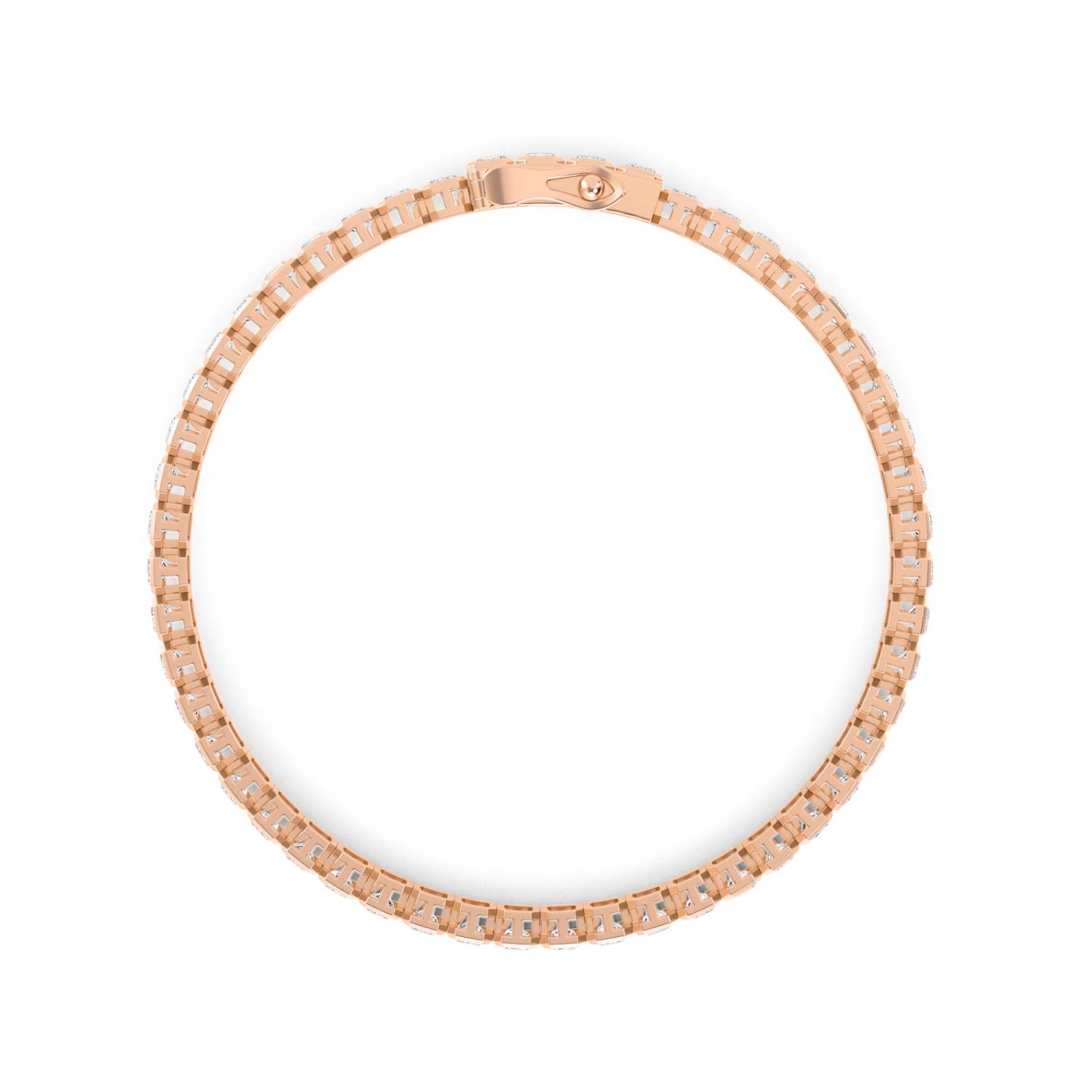 18K Rose Gold Lab Grown Diamond BRACELET 5.98 ctw BR20362EM-0.11PT-7IN