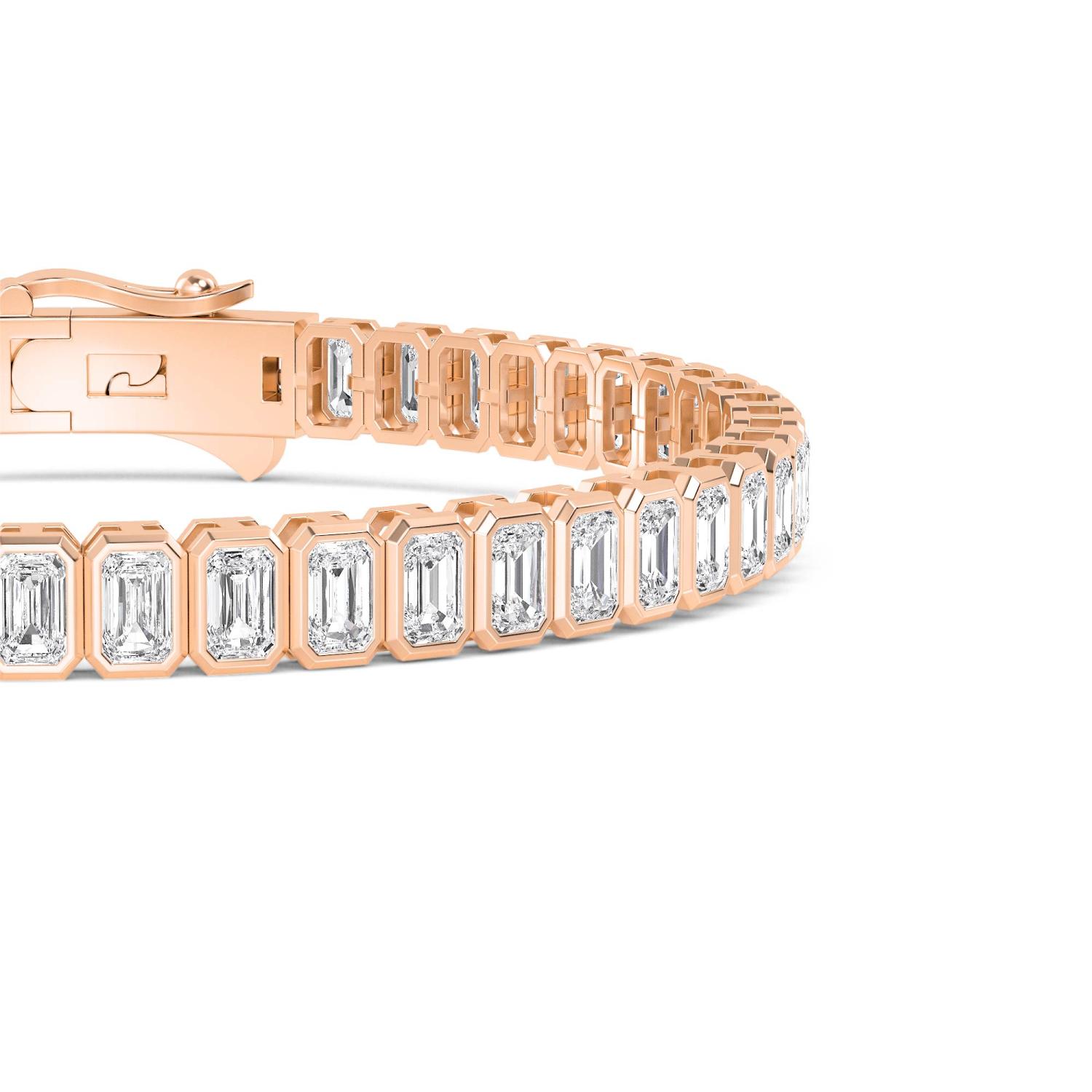 18K Rose Gold Lab Grown Diamond BRACELET 5.98 ctw BR20362EM-0.11PT-7IN