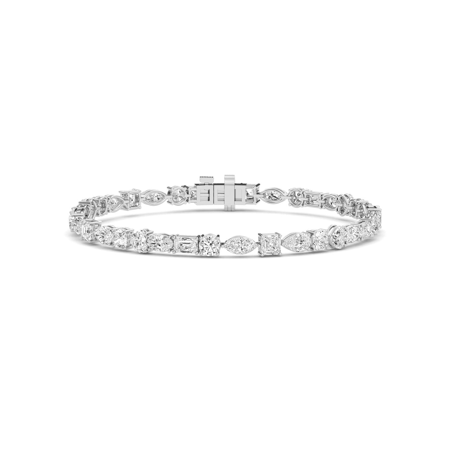 18K White Gold Lab Grown Diamond BRACELET 6.54 ctw BR20464MS-6.50CT-7IN
