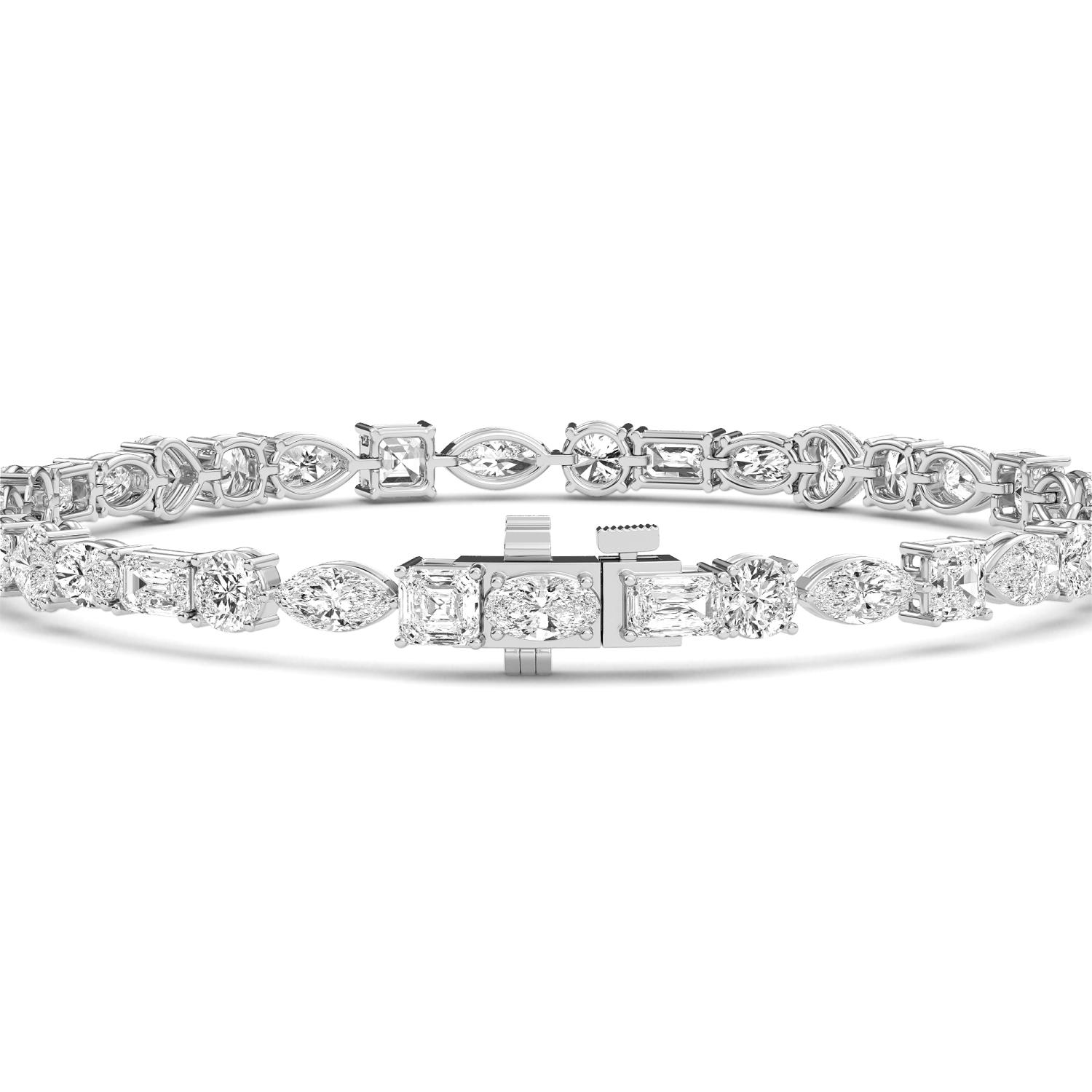 18K White Gold Lab Grown Diamond BRACELET 6.54 ctw BR20464MS-6.50CT-7IN