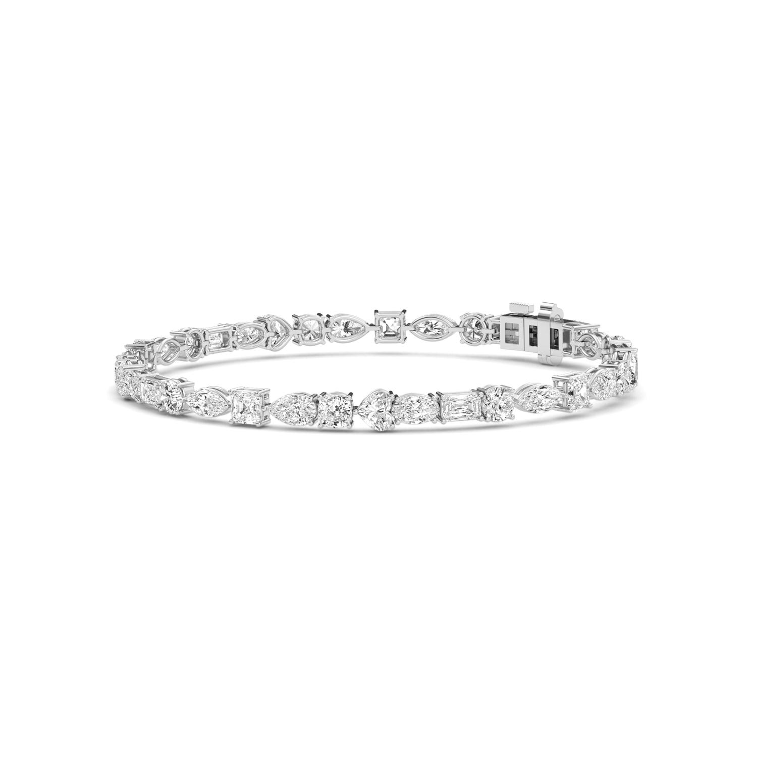 18K White Gold Lab Grown Diamond BRACELET 6.54 ctw BR20464MS-6.50CT-7IN