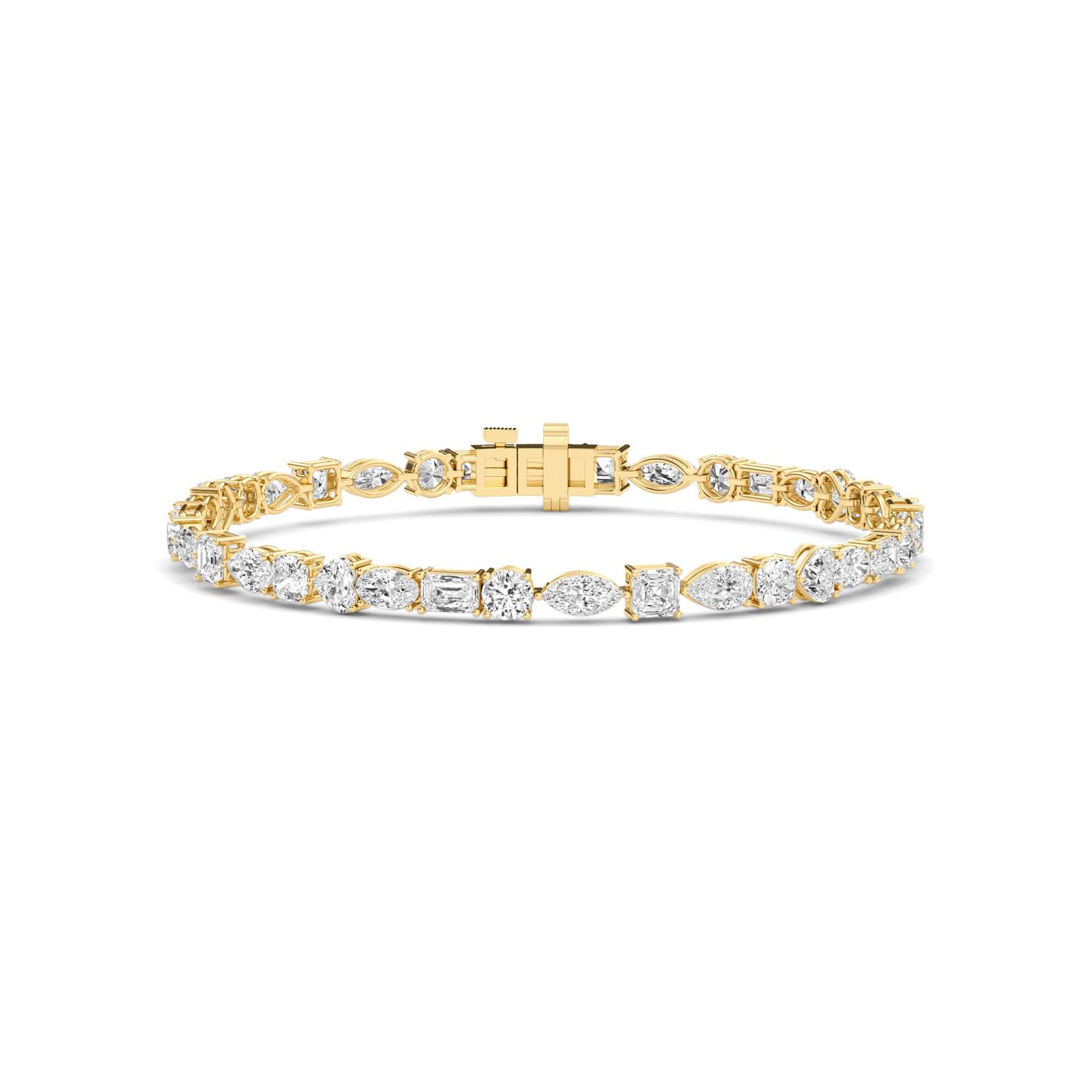 18K Yellow Gold Lab Grown Diamond BRACELET 6.54 ctw BR20464MS-6.50CT-7IN