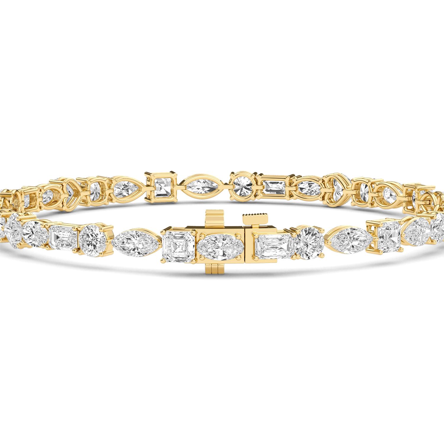 18K Yellow Gold Lab Grown Diamond BRACELET 6.54 ctw BR20464MS-6.50CT-7IN