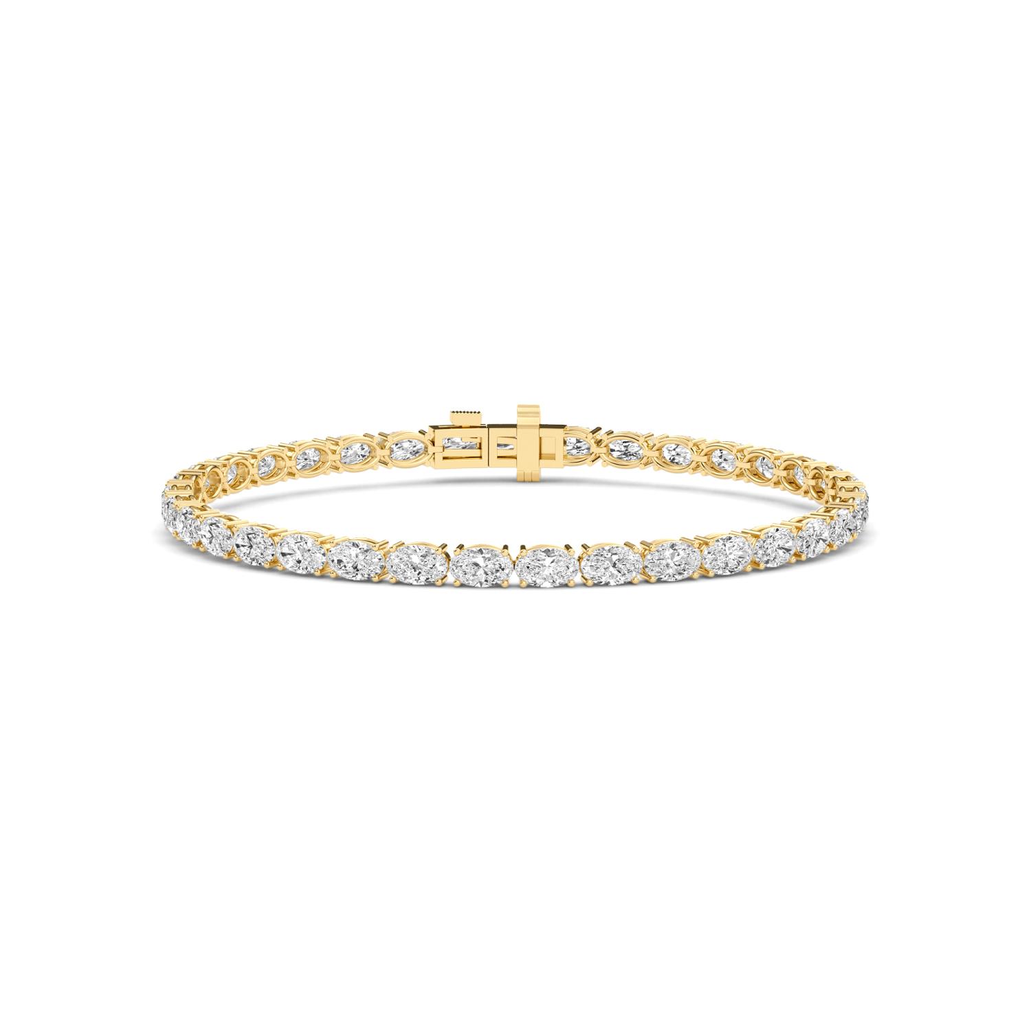 18K Yellow Gold Lab Grown Diamond BRACELET 6.57 ctw BR20464OV-0.15CT-7IN