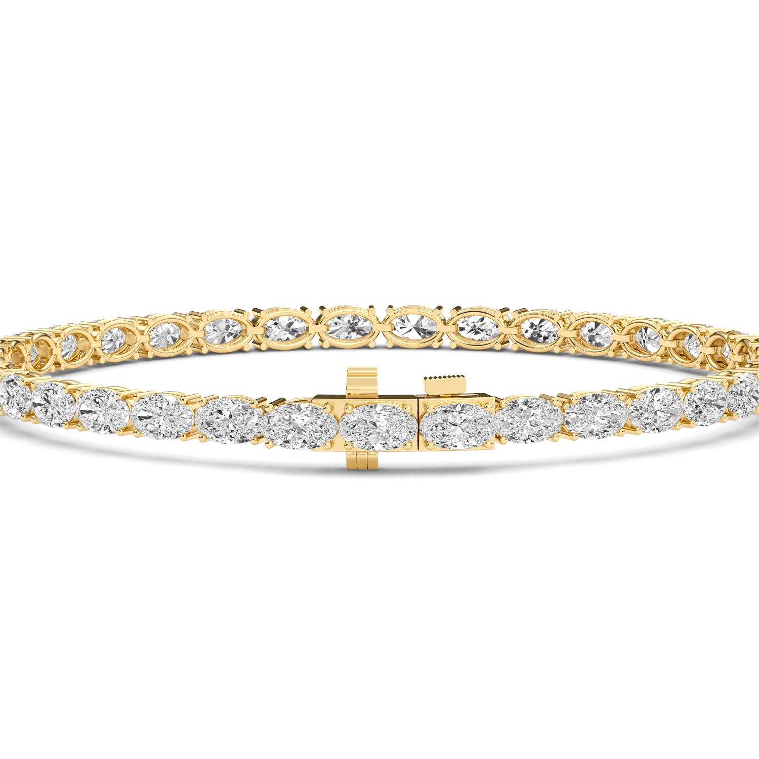 18K Yellow Gold Lab Grown Diamond BRACELET 6.57 ctw BR20464OV-0.15CT-7IN