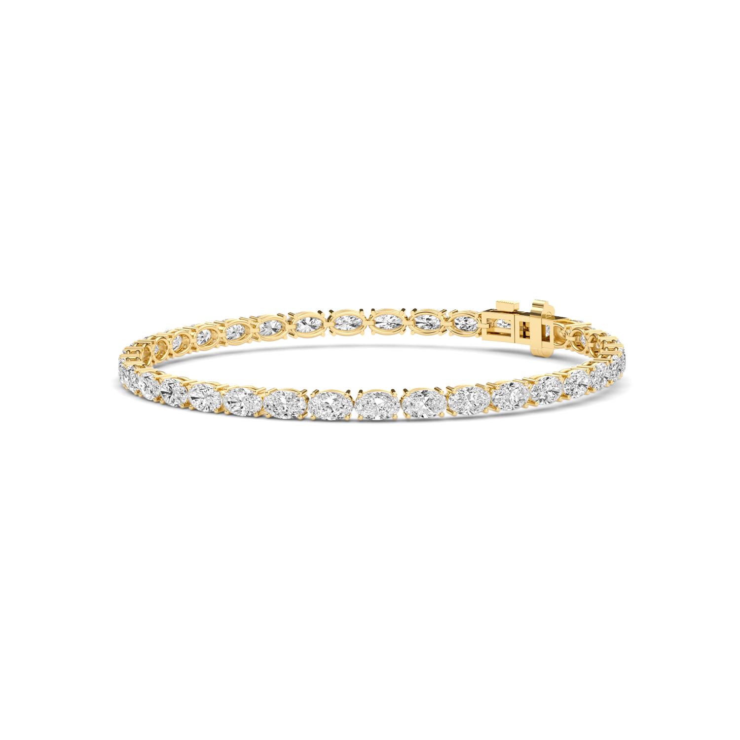 18K Yellow Gold Lab Grown Diamond BRACELET 6.57 ctw BR20464OV-0.15CT-7IN