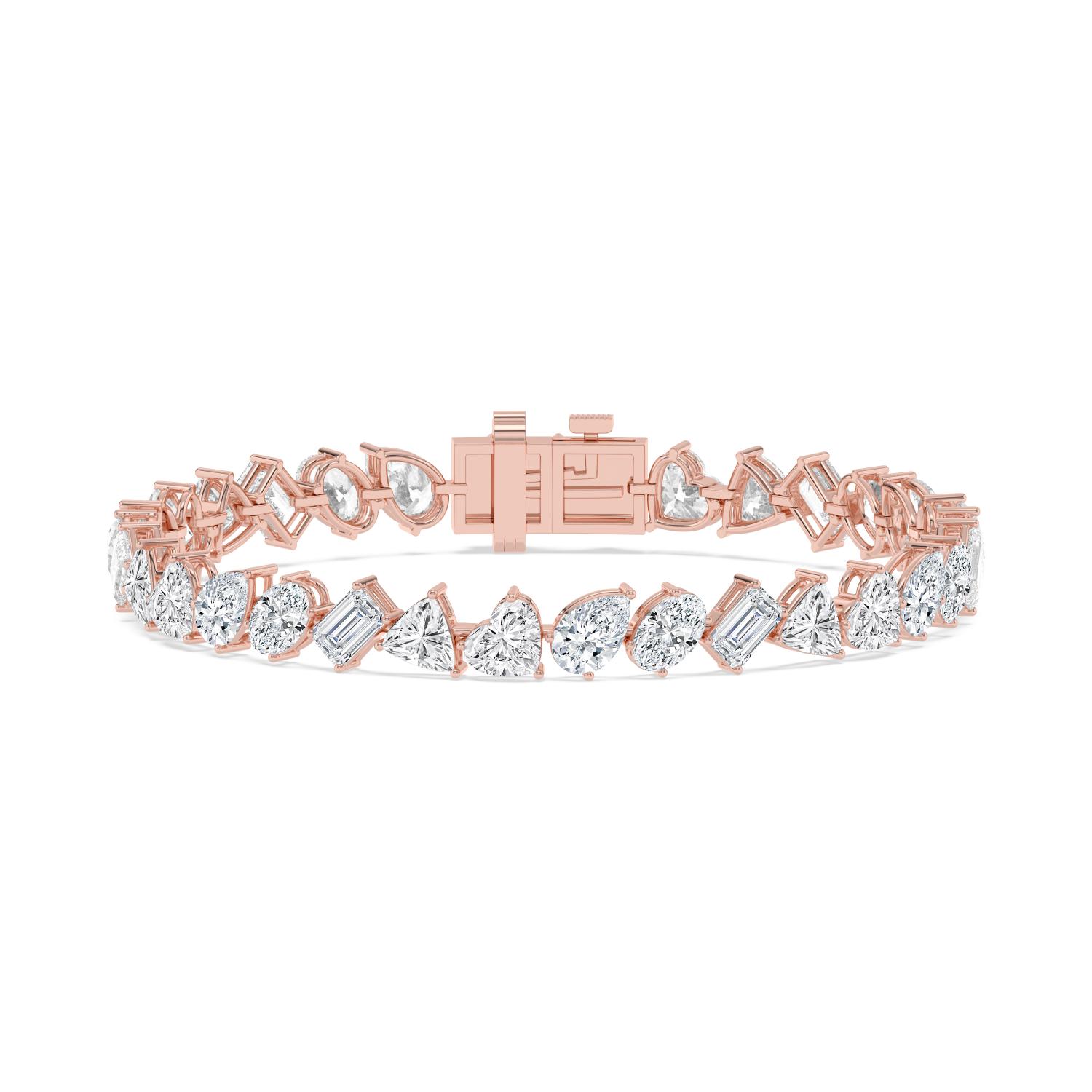 18K Rose Gold Lab Grown Diamond BRACELET 14.23 ctw BR20606-14-7IN