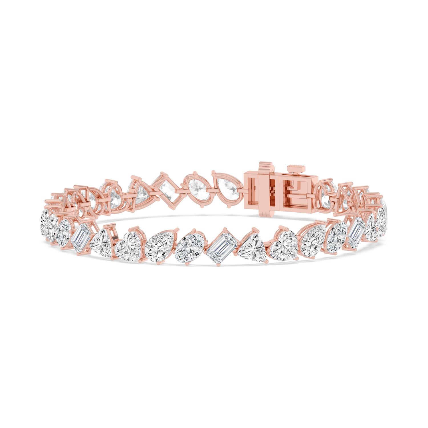 18K Rose Gold Lab Grown Diamond BRACELET 14.23 ctw BR20606-14-7IN