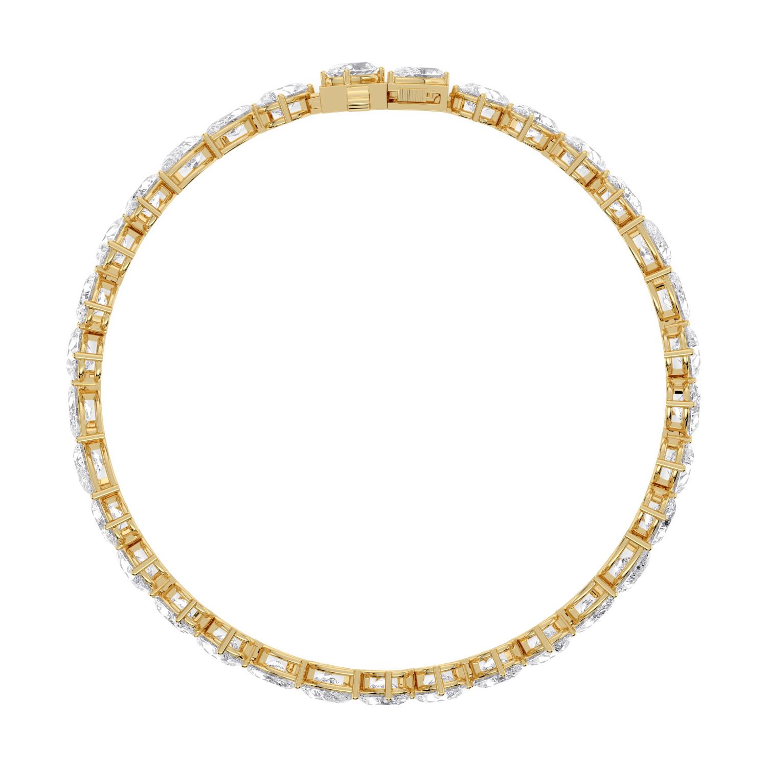 18K Yellow Gold Lab Grown Diamond BRACELET 13.78 ctw BR20607-13.63CT-7IN