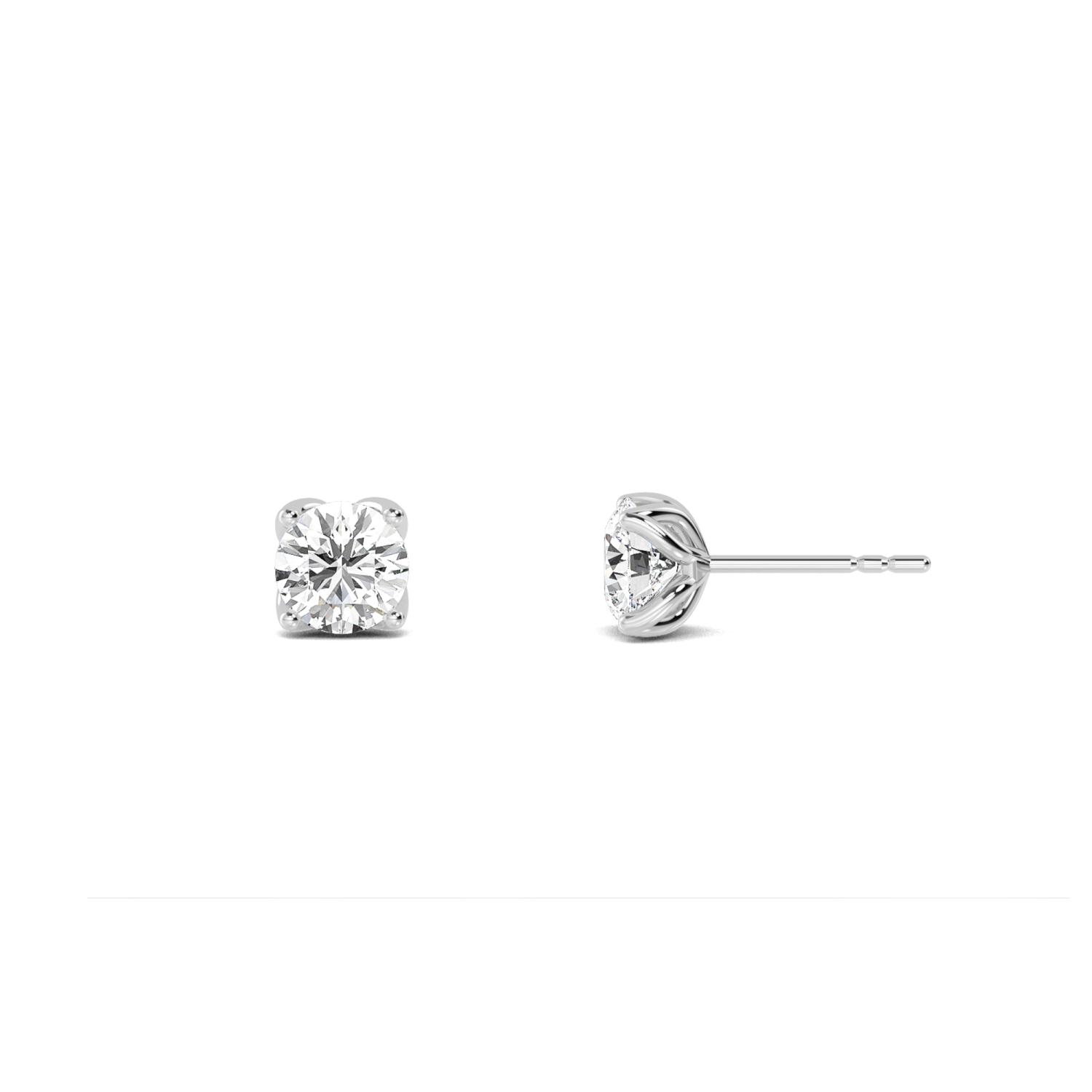 18K White Gold Lab Grown Diamond EARRINGS 1.08 ctw E31899-1
