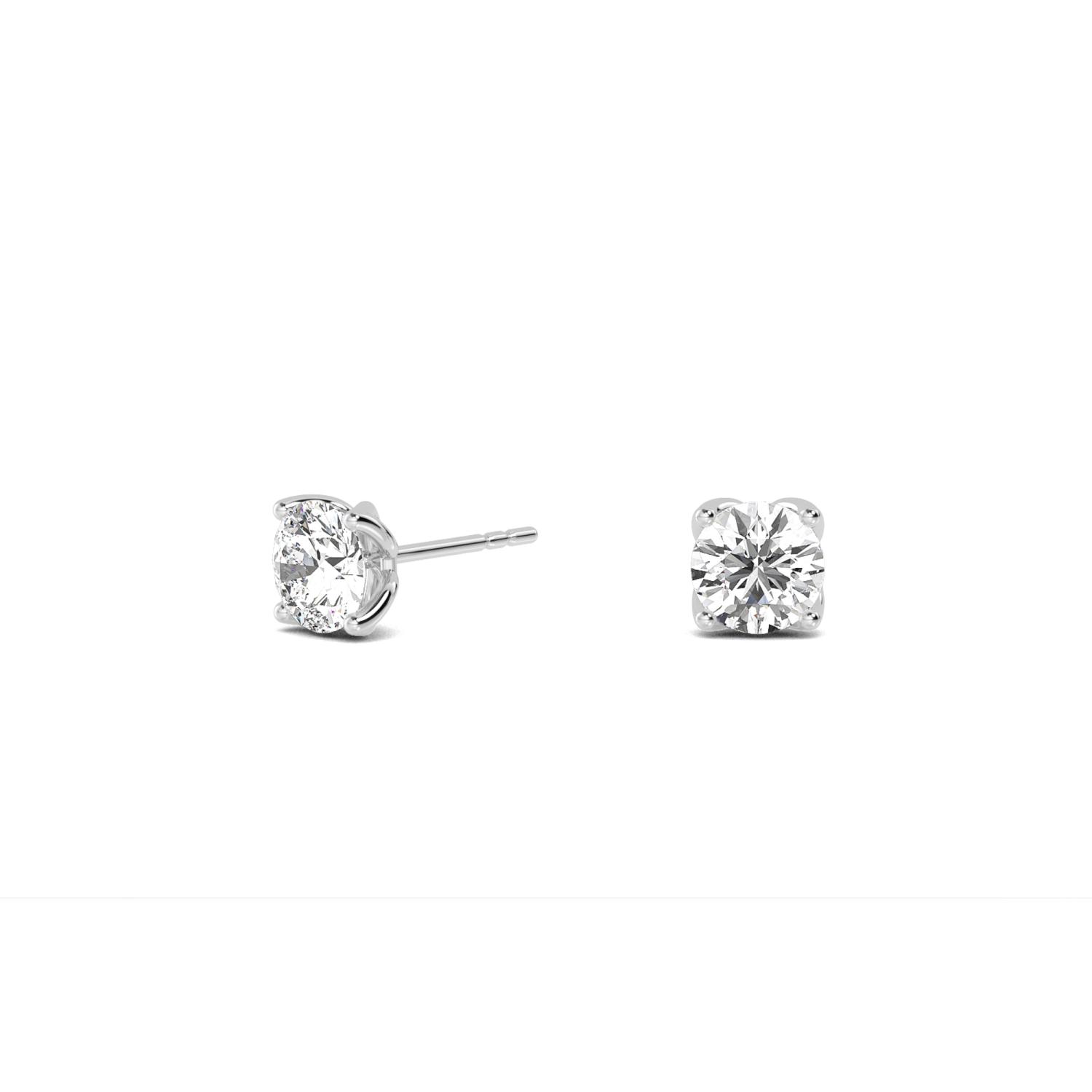 18K White Gold Lab Grown Diamond EARRINGS 1.08 ctw E31899-1