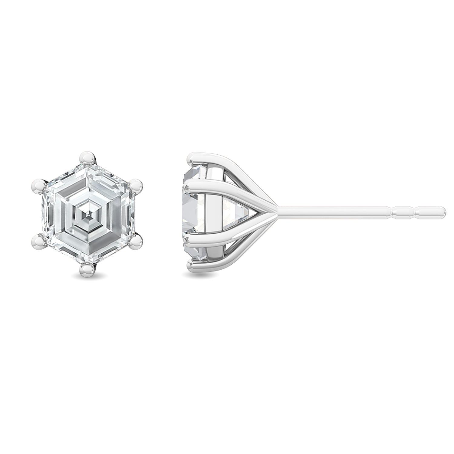 18K White Gold Lab Grown Diamond EARRINGS 1.53 ctw E31989HX-1.50CT