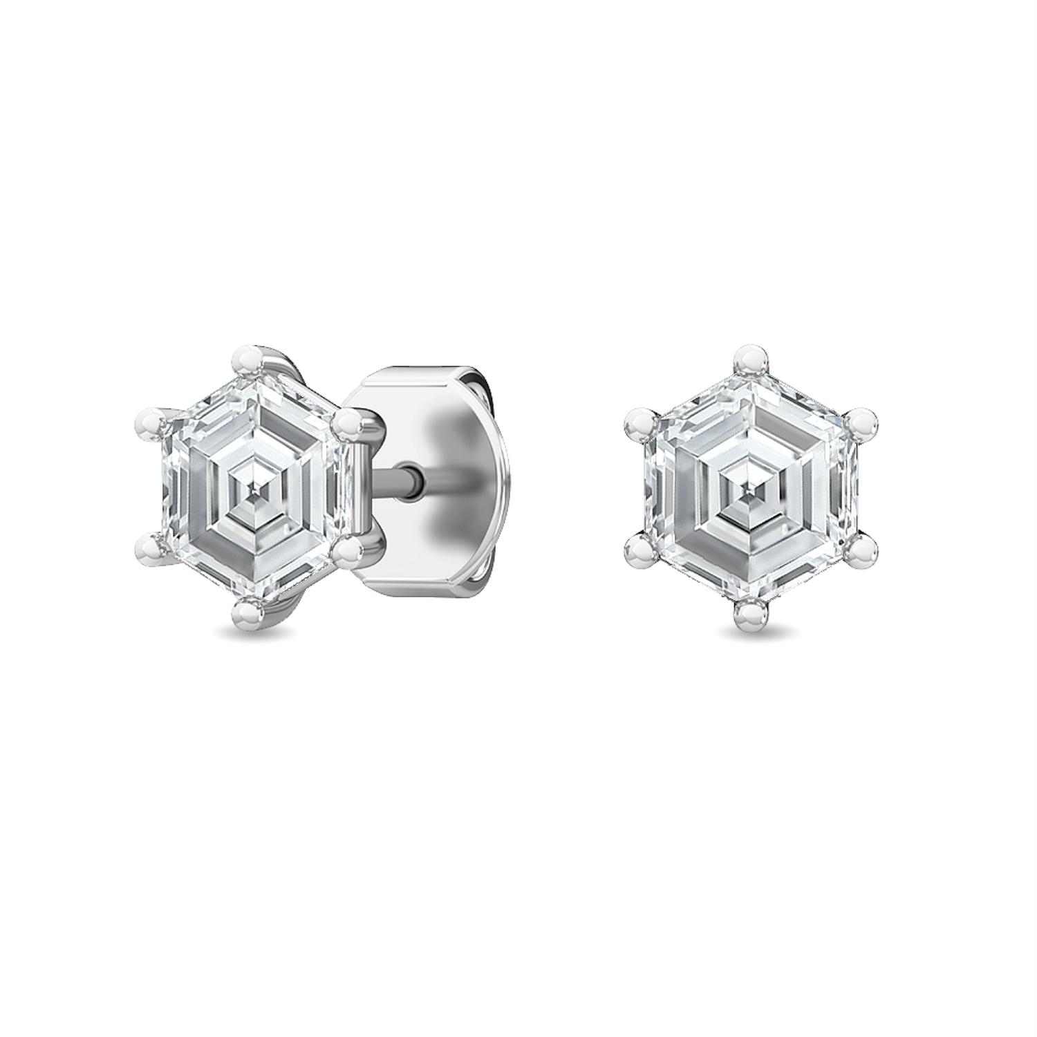 18K White Gold Lab Grown Diamond EARRINGS 1.53 ctw E31989HX-1.50CT