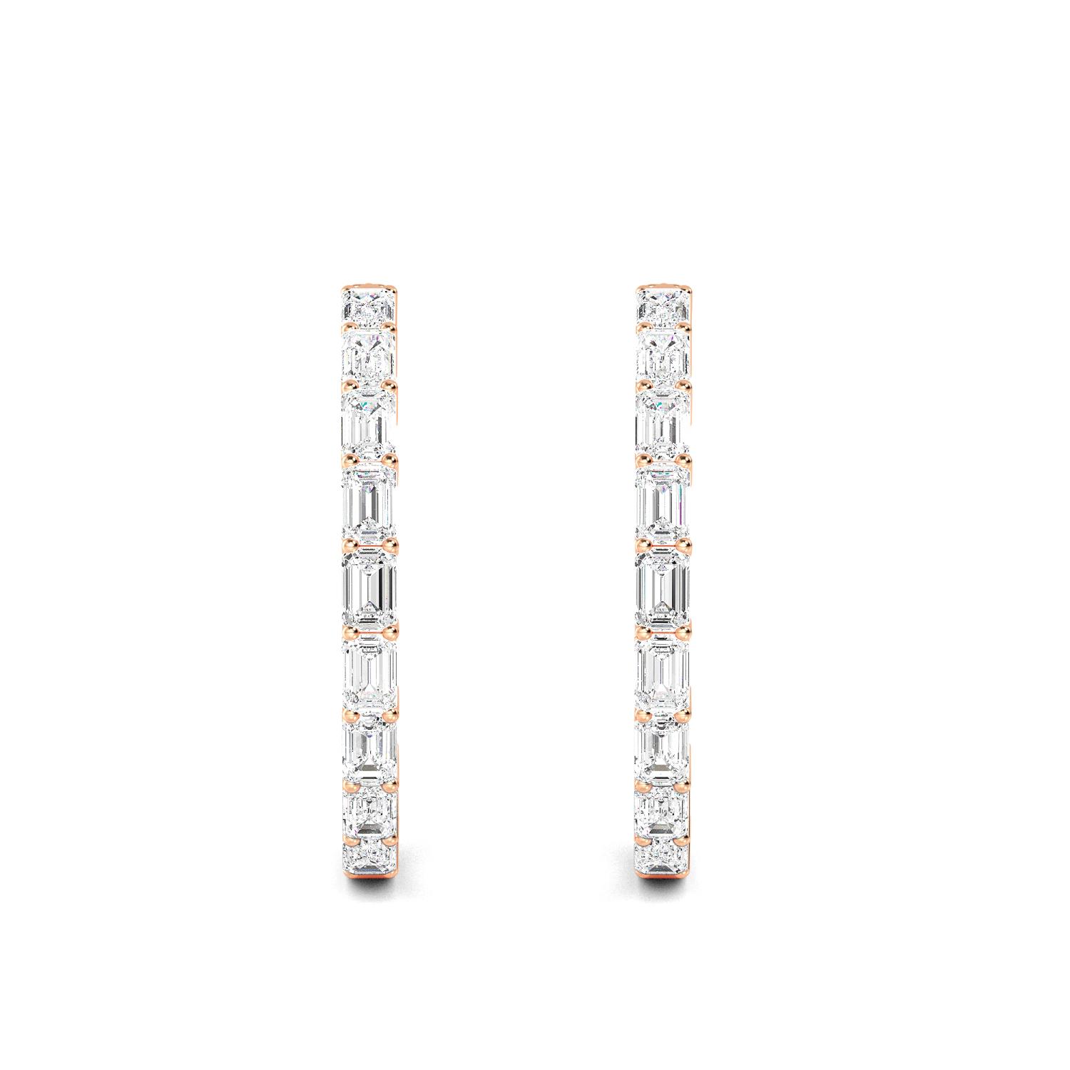 18K Rose Gold Lab Grown Diamond EARRINGS 4.17 ctw E32205EM-4