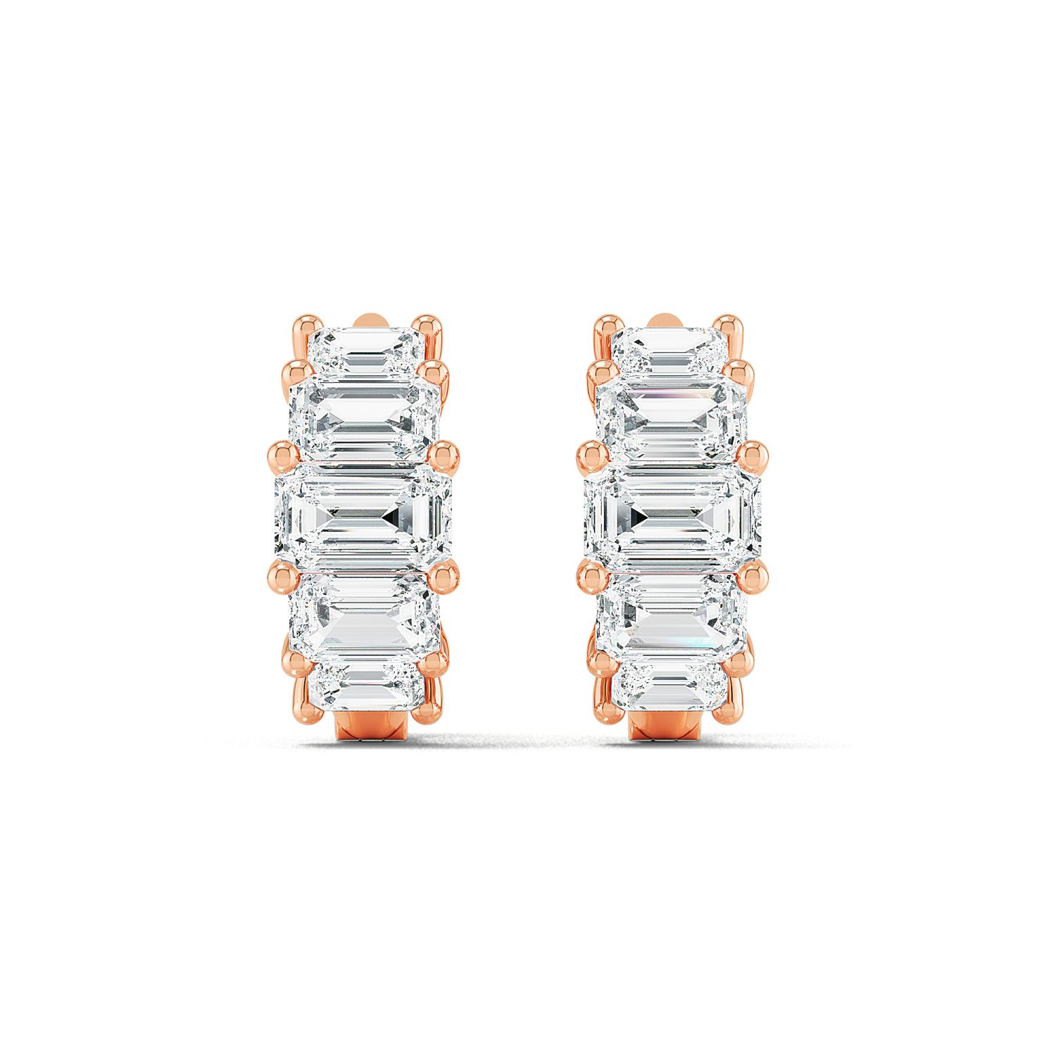 18K Rose Gold Lab Grown Diamond EARRINGS 2.28 ctw E32352EM-2.25CT