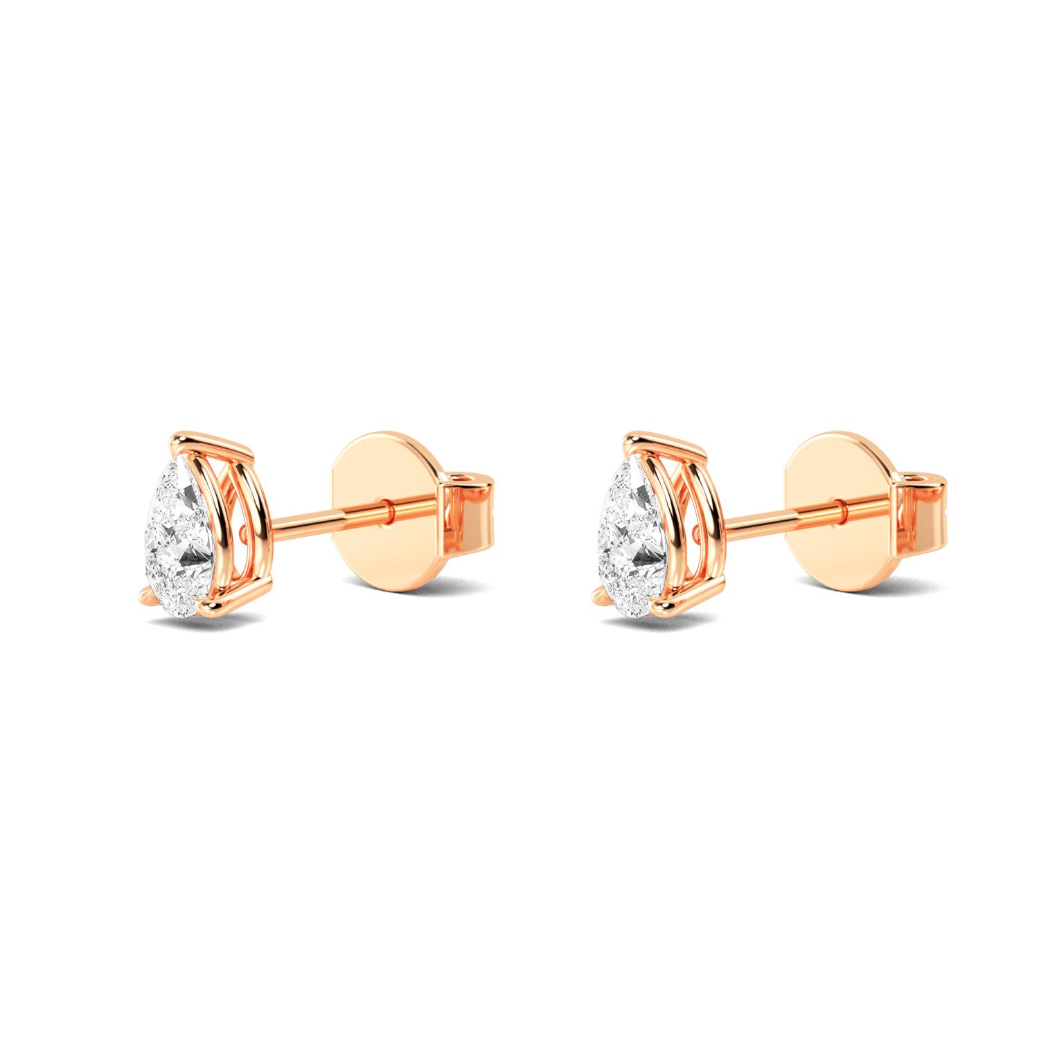 18K Rose Gold Lab Grown Diamond EARRINGS 0.60 ctw E32415PE-0.63CT