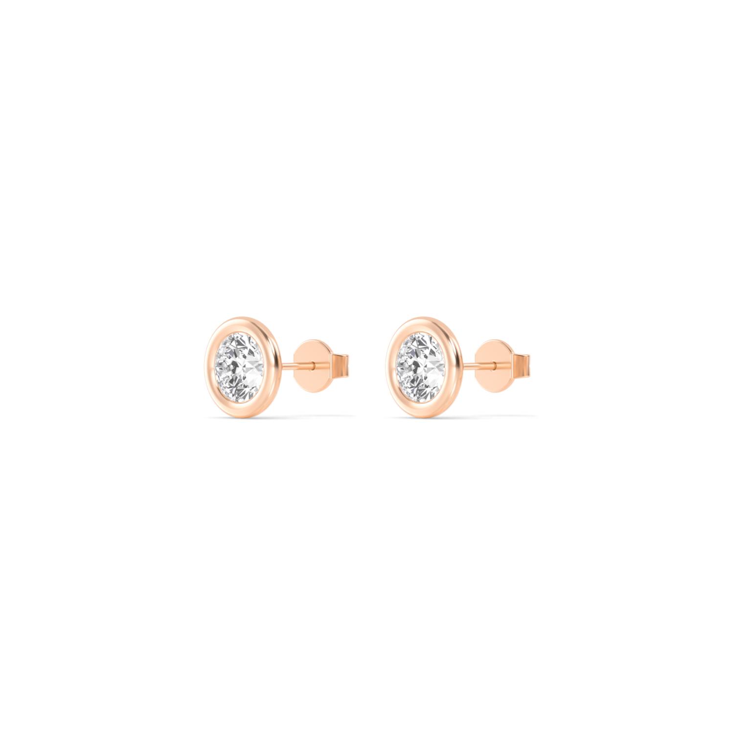 18K Rose Gold Lab Grown Diamond EARRINGS 0.75 ctw E32903-0.75CT