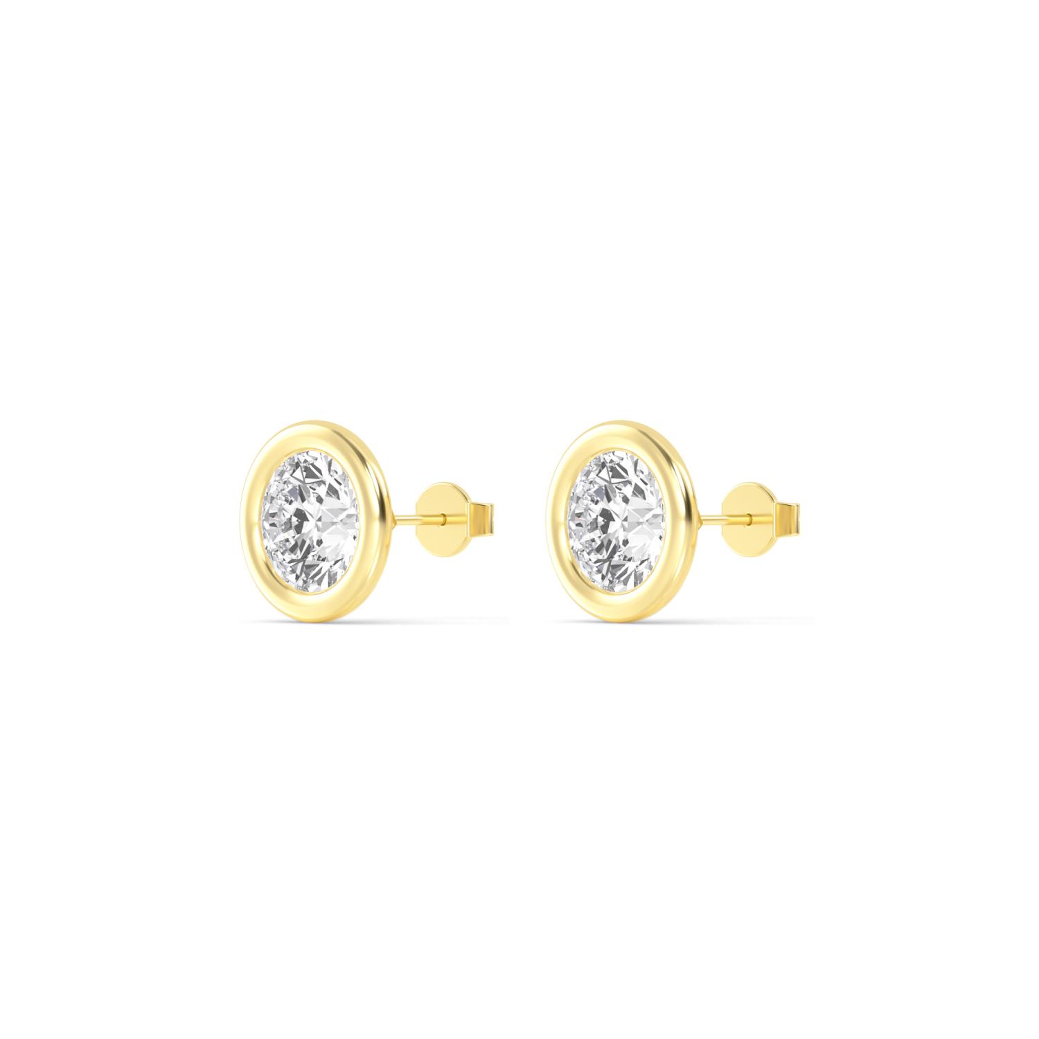 18K Yellow Gold Lab Grown Diamond EARRINGS 2.00 ctw E32903-2