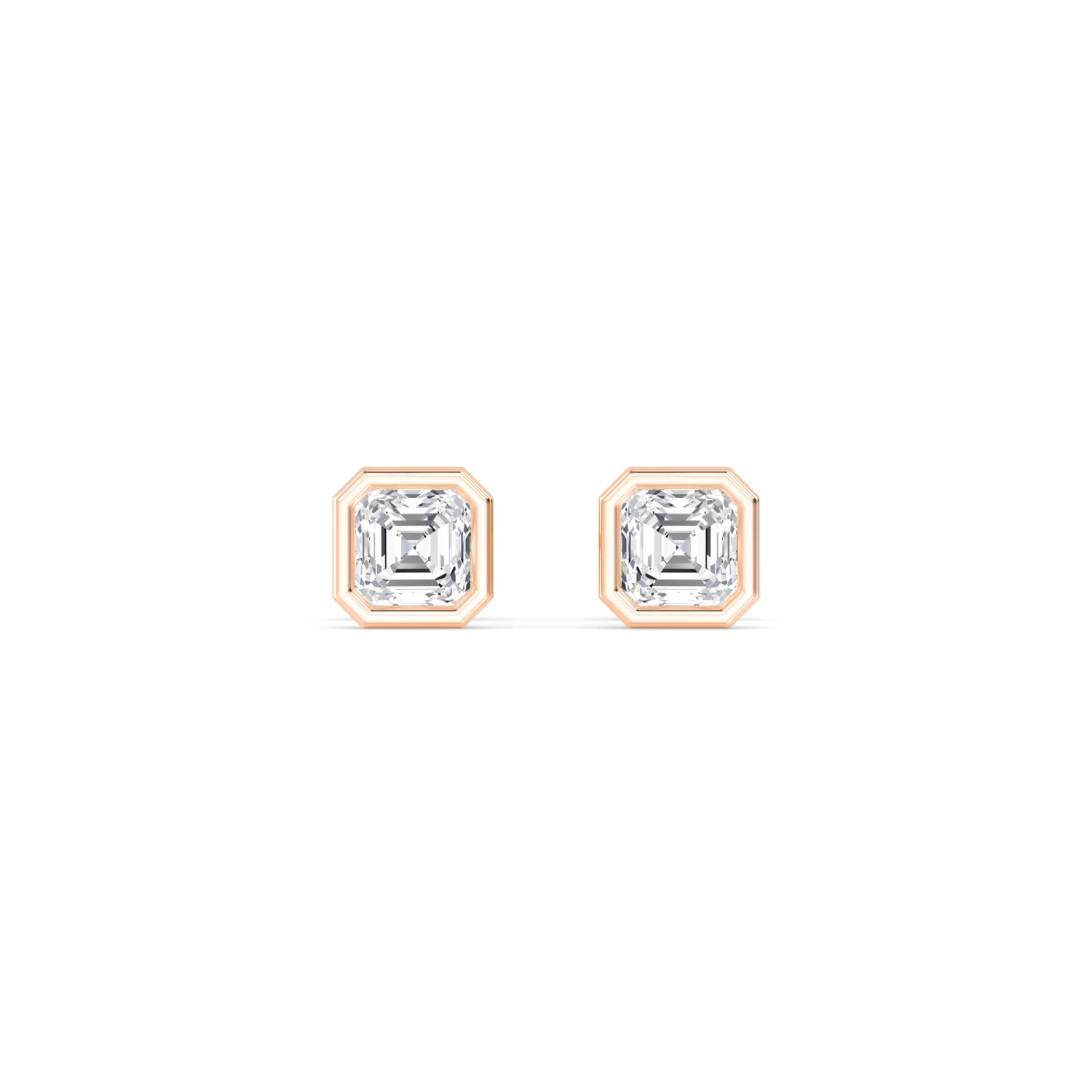 18K Rose Gold Lab Grown Diamond EARRINGS 0.70 ctw E32903ASS-0.75CT