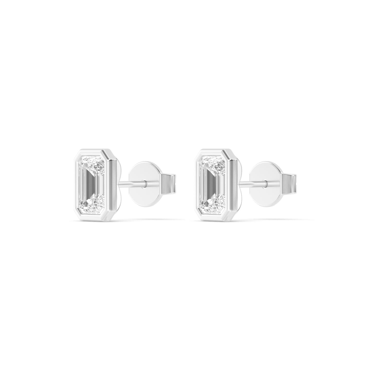18K White Gold Lab Grown Diamond EARRINGS 1.42 ctw E32903EM-1.50CT