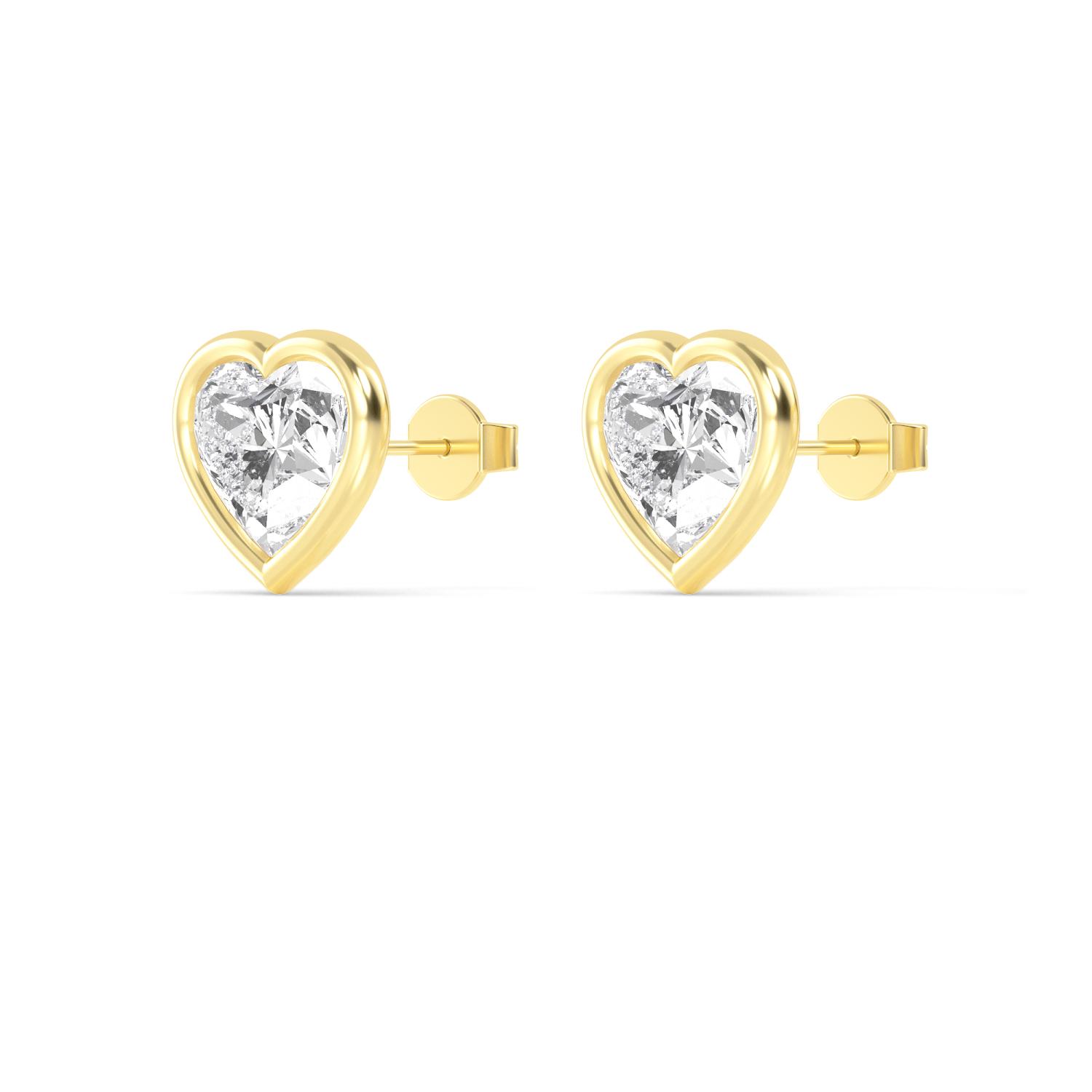 18K Yellow Gold Lab Grown Diamond EARRINGS 2.00 ctw E32903HT-2