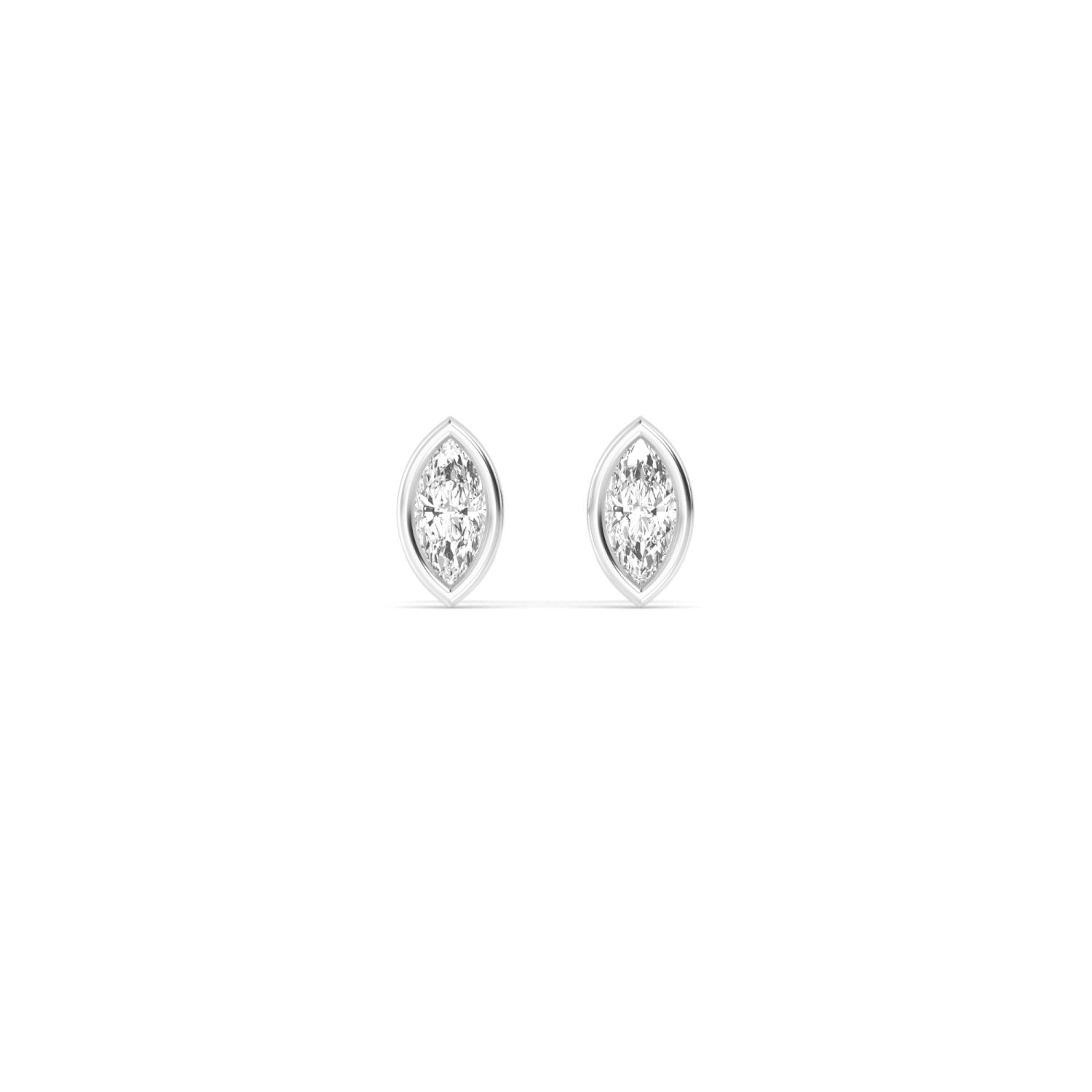 18K White Gold Lab Grown Diamond EARRINGS 0.48 ctw E32903MQ-0.50CT