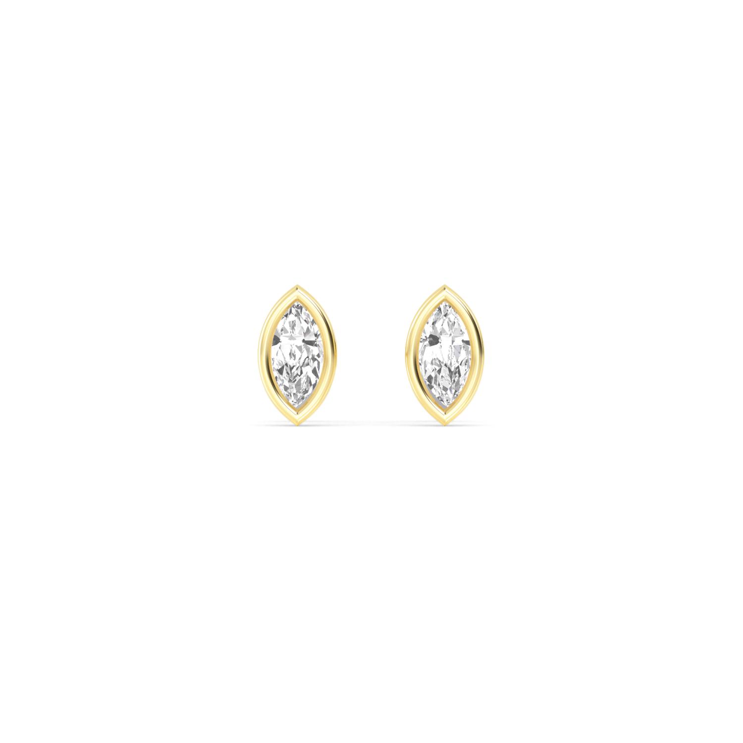 18K Yellow Gold Lab Grown Diamond EARRINGS 0.69 ctw E32903MQ-0.75CT