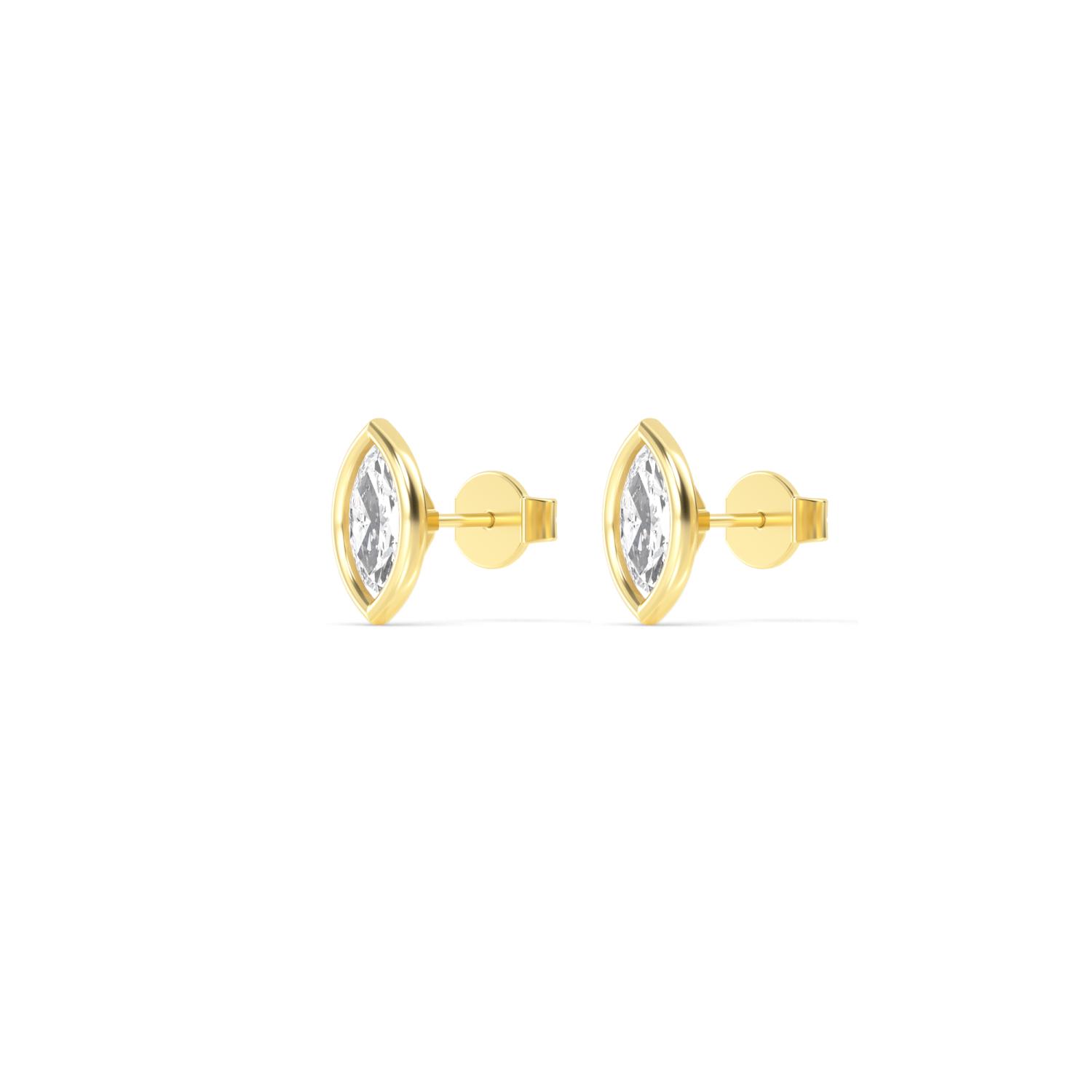 18K Yellow Gold Lab Grown Diamond EARRINGS 0.69 ctw E32903MQ-0.75CT