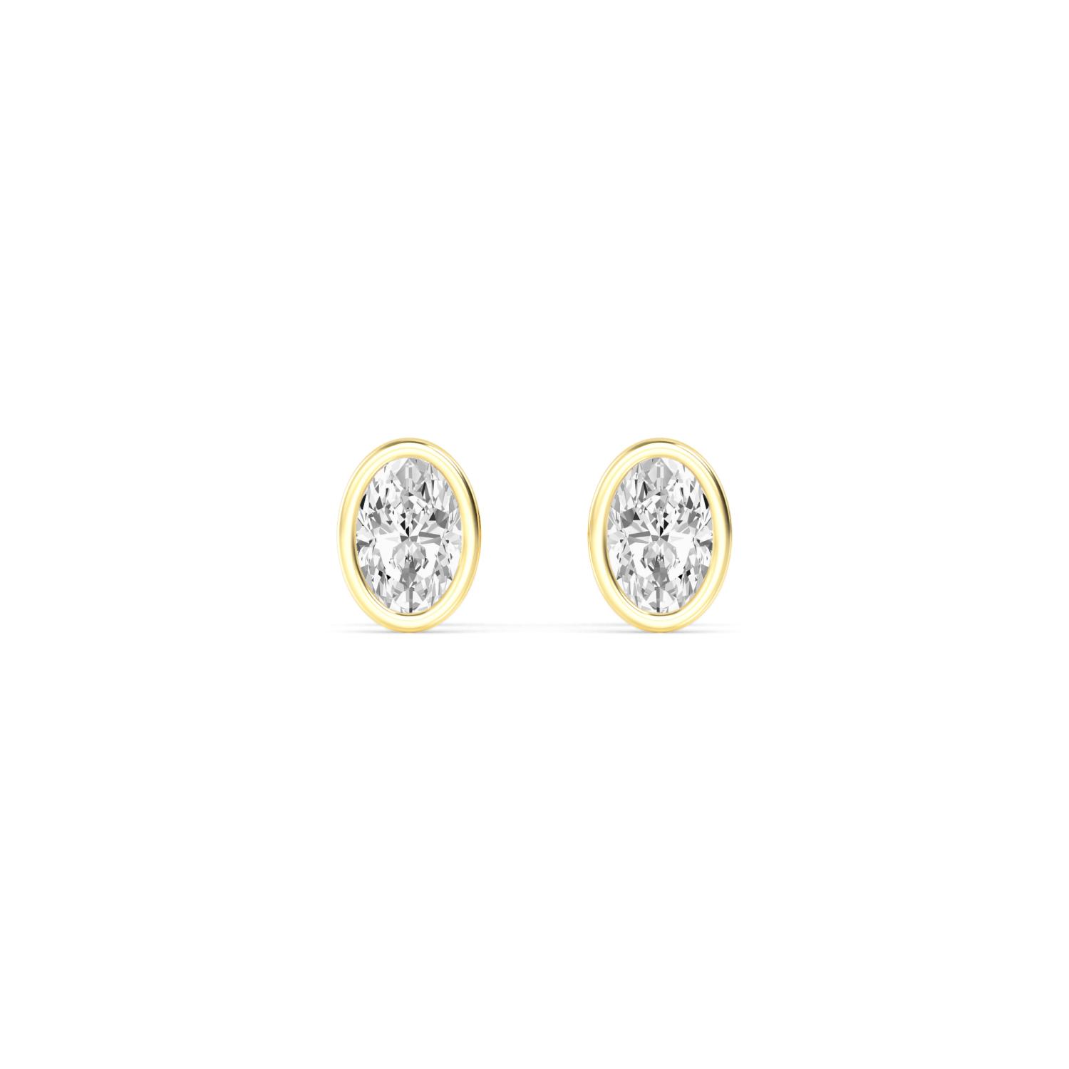 18K Yellow Gold Lab Grown Diamond EARRINGS 0.68 ctw E32903OV-0.75CT