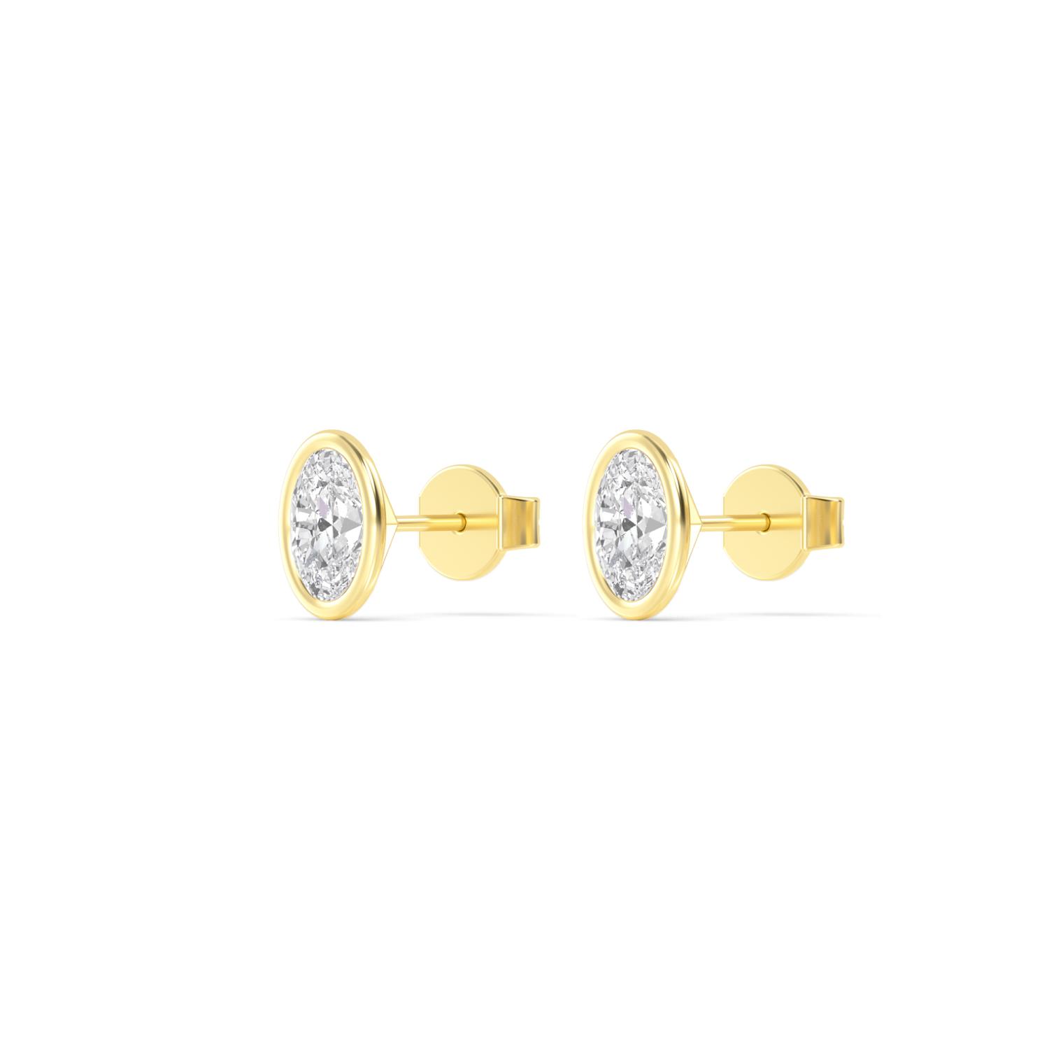 18K Yellow Gold Lab Grown Diamond EARRINGS 0.68 ctw E32903OV-0.75CT