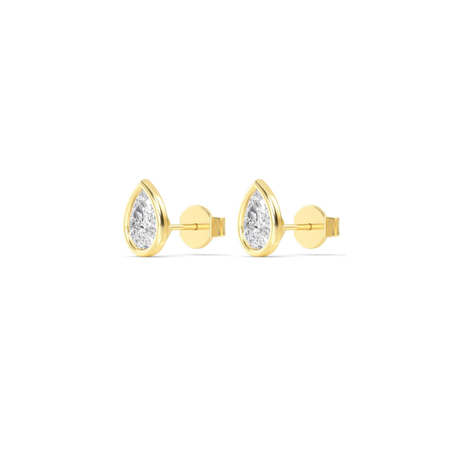 18K Yellow Gold Lab Grown Diamond EARRINGS 0.82 ctw E32903PE-0.75CT
