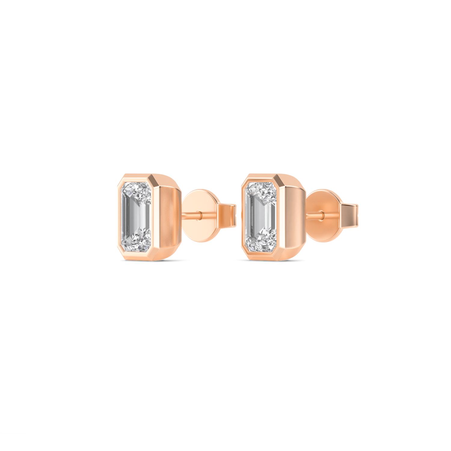 18K Rose Gold Lab Grown Diamond EARRINGS 0.55 ctw E33247EM-0.50CT