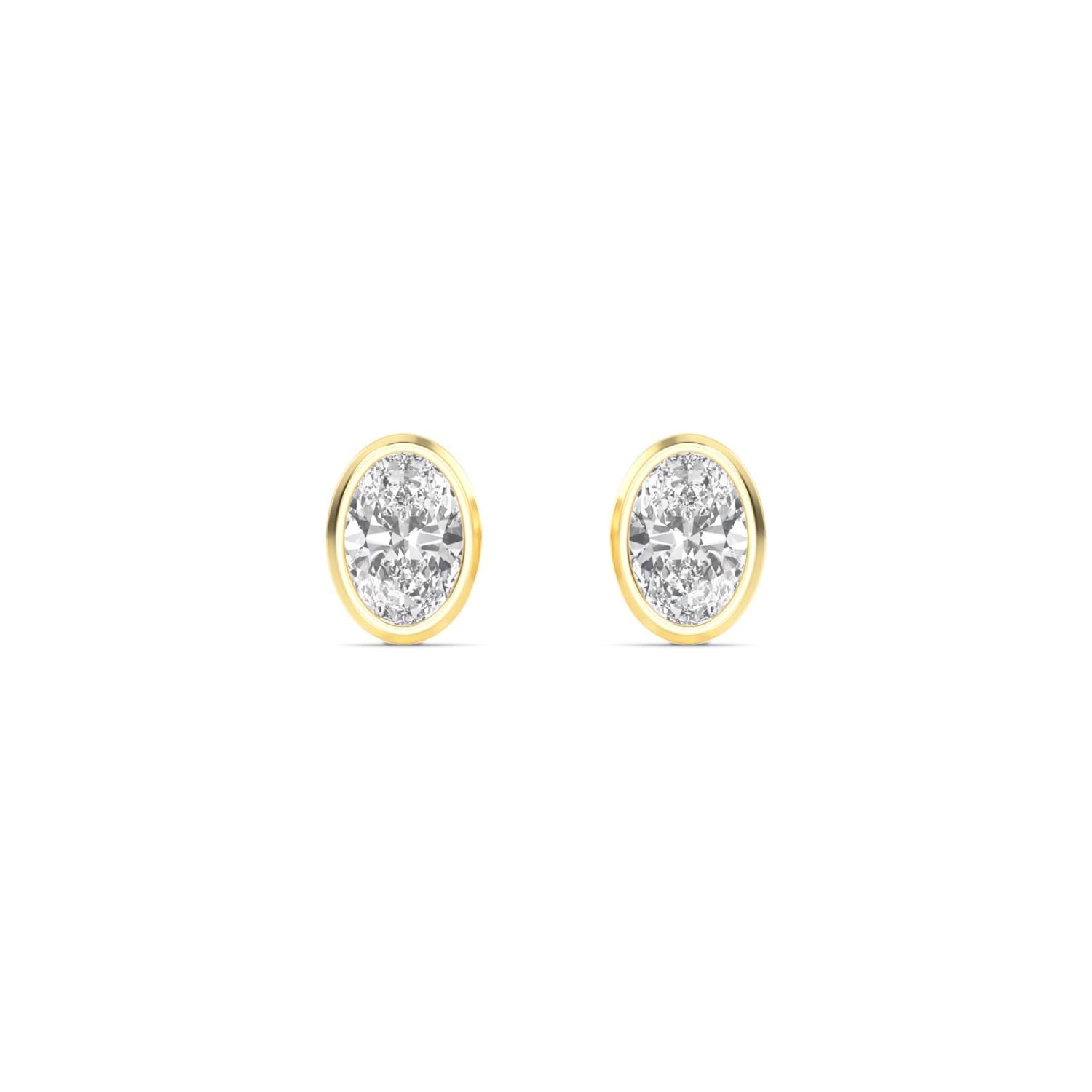 18K Yellow Gold Lab Grown Diamond EARRINGS 0.53 ctw E33247OV-0.50CT