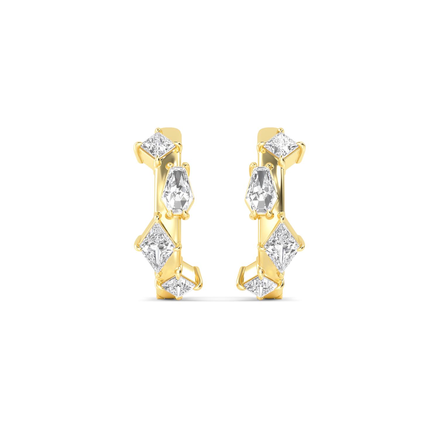 18K Yellow Gold Lab Grown Diamond EARRINGS 1.00 ctw E33279FS-1