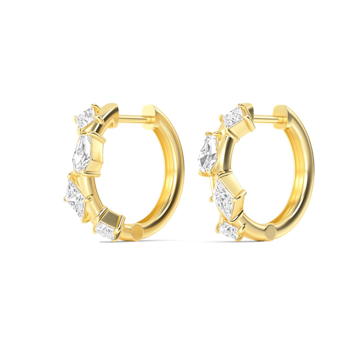 18K Yellow Gold Lab Grown Diamond EARRINGS 1.00 ctw E33279FS-1
